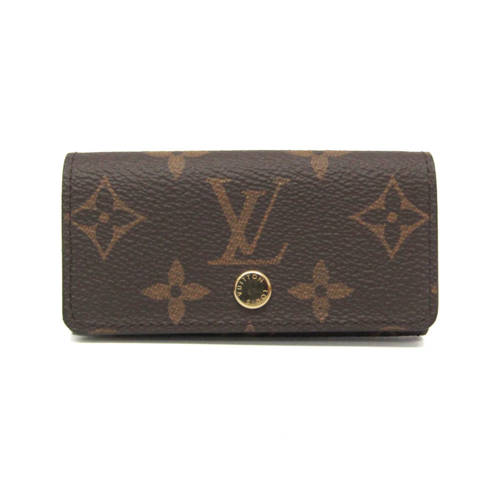 Keycase Monogram Louis Vuitton: Keycase Monogram Louis Vuitton The Louis Vuitton Monogram 4 Key Holder is a stylish and functional accessory, featuring the iconic Monogram pattern and a snap closure for easy use. Made from high-qual