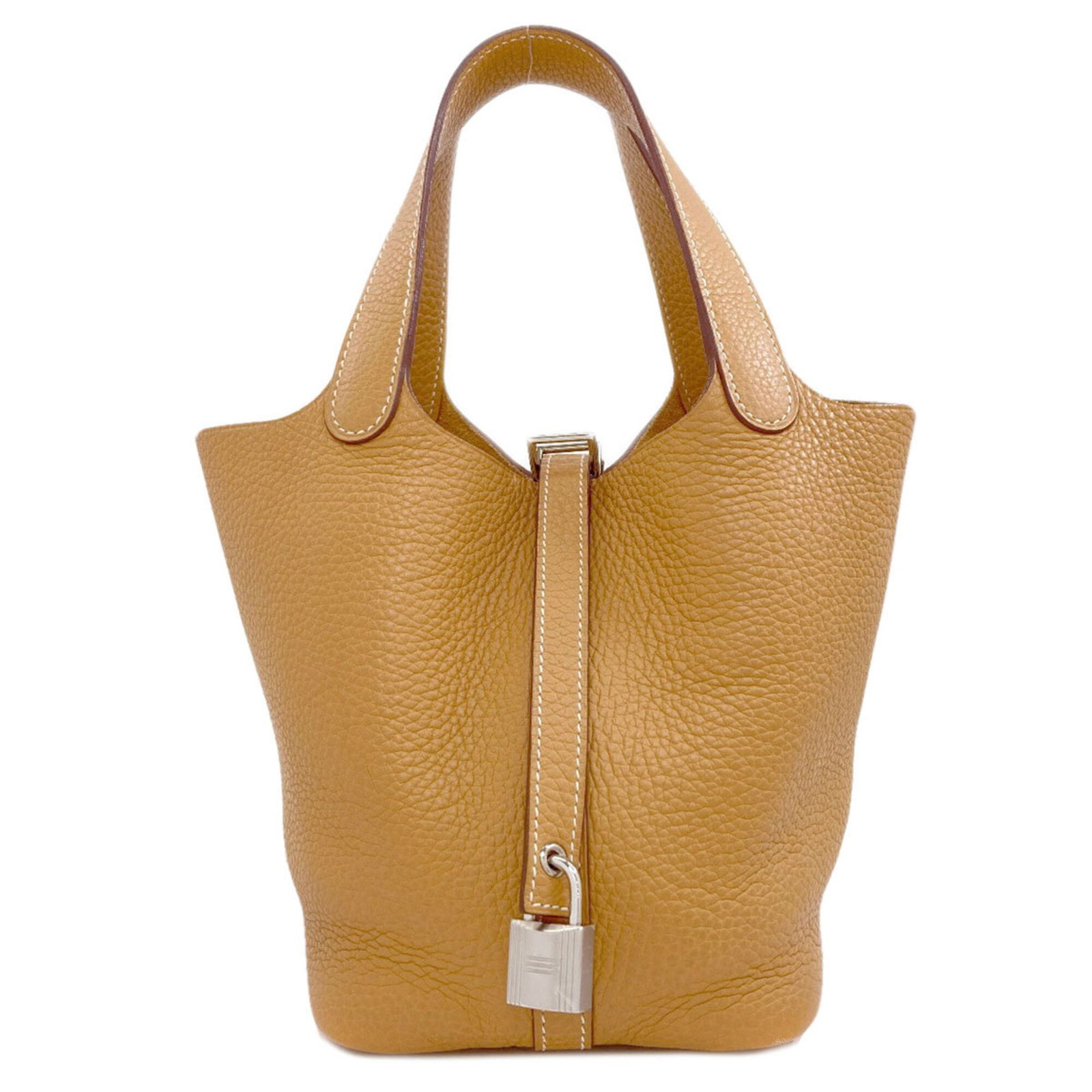 Handbag Hermes: Handbag Hermes Camel-colored Picotin handbag from the iconic Hermes line, featuring a sleek and sophisticated design with a 27cm long belt closure. Measuring 18cm x 14cm x 18cm, this stylish bag is pe