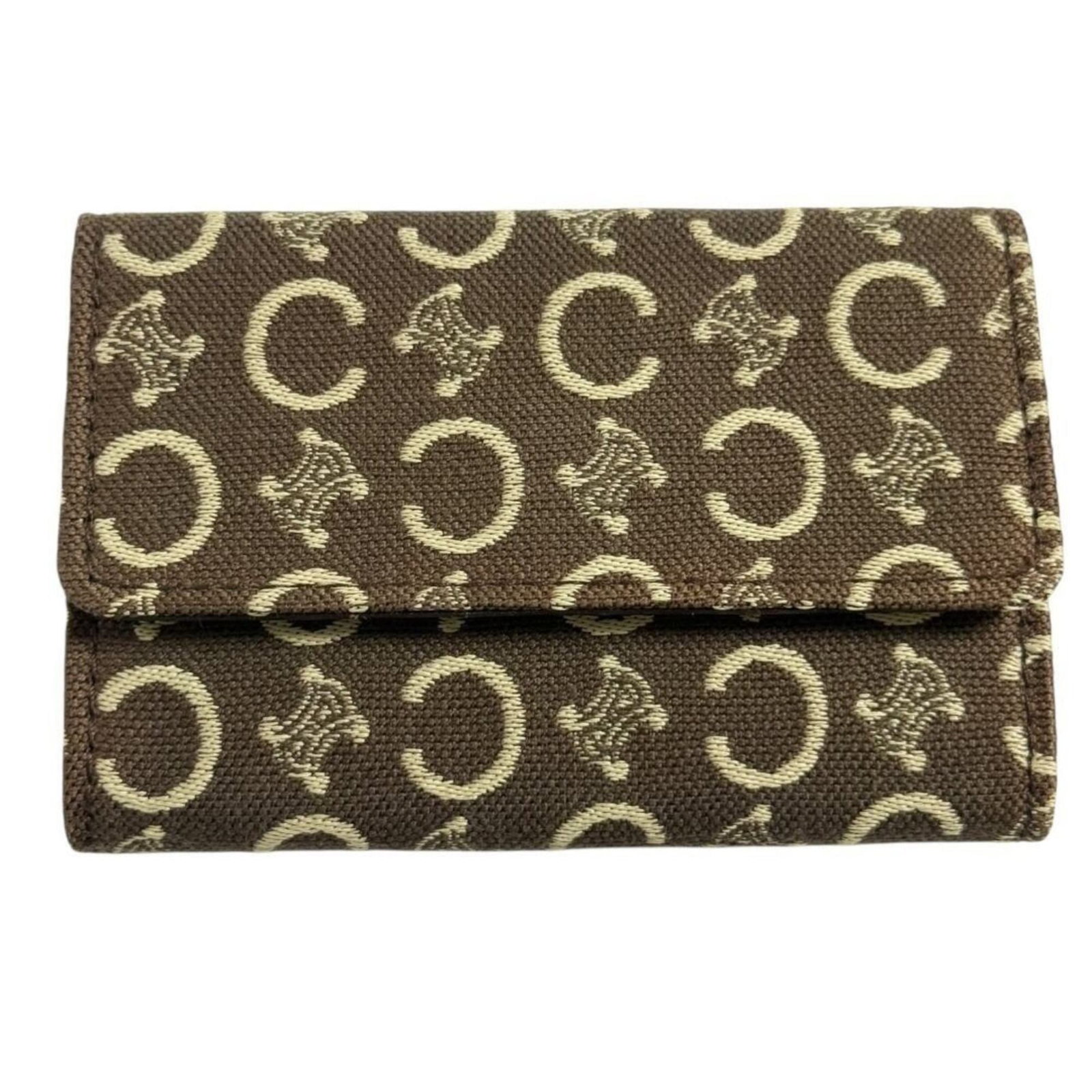 Keycase Celine Fabric: Keycase Celine Fabric Celine Fabric Keycase - A compact and stylish accessory, this keycase measures 7cm x 10cm and is made from fabric, providing a unique and textured touch. The small size makes it