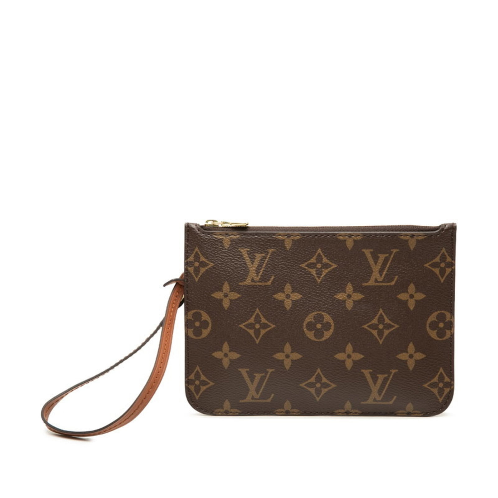 Louis Vuitton Clutch Bag Handbag Pouch Pvc Leather: Louis Vuitton Clutch Bag Handbag Pouch Pvc Leather Brown Louis Vuitton Clutch Bag Handbag Pouch Made from PVC and Leather, Measuring 12.5cm x 18cm x 1cm. This compact clutch bag features a signature