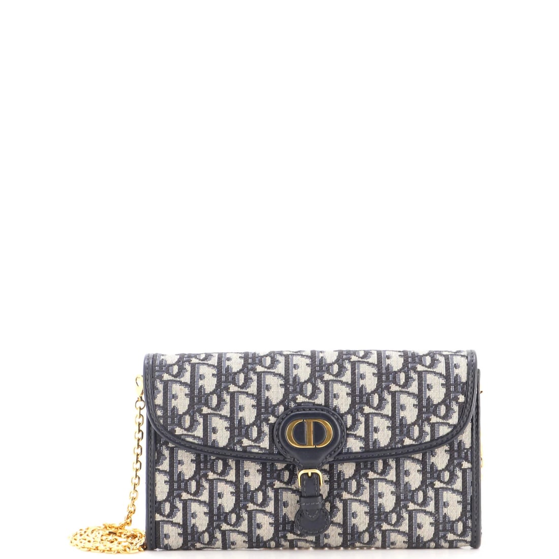 Christian Dior Bobby Pouch Chain Oblique Canvas East West: Christian Dior Bobby Pouch Chain Oblique Canvas East West The Christian Dior Bobby Pouch Chain Oblique Canvas East West clutch boasts a striking blue canvas exterior with a chain oblique design,