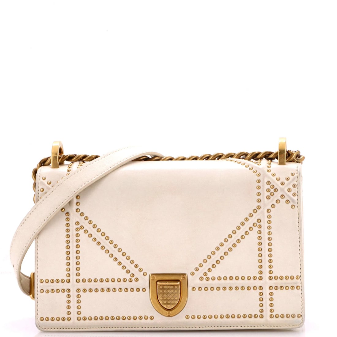 Small Studded Leather Bag Dior Flap Diorama Christian (1 of 7)