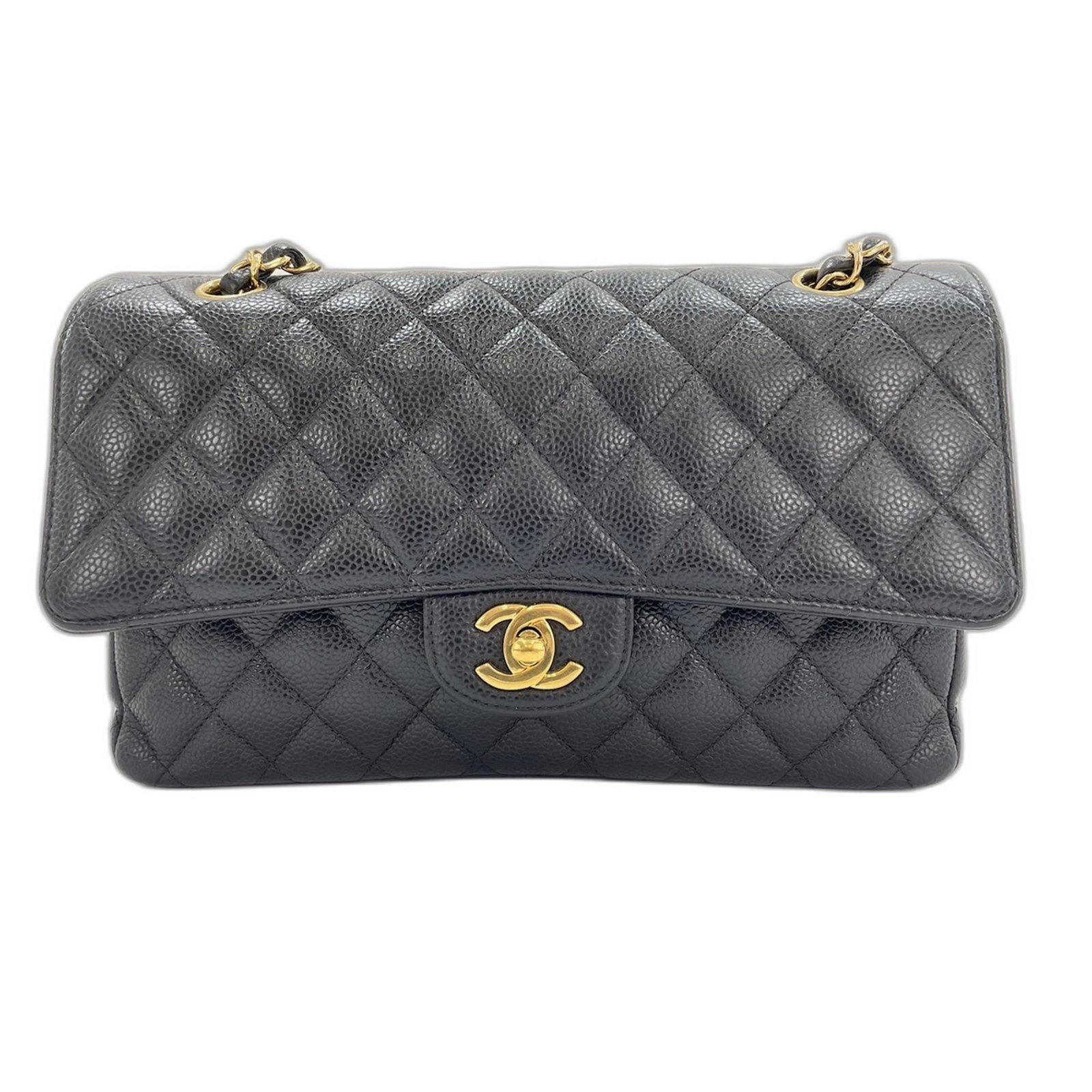 Shoulder Bag by Chanel: Shoulder Bag by Chanel Black Chanel shoulder bag with dimensions 15cm x 25cm x 7cm, originating from France. This bag features a classic design and sleek black color, making it a timeless accessory fo