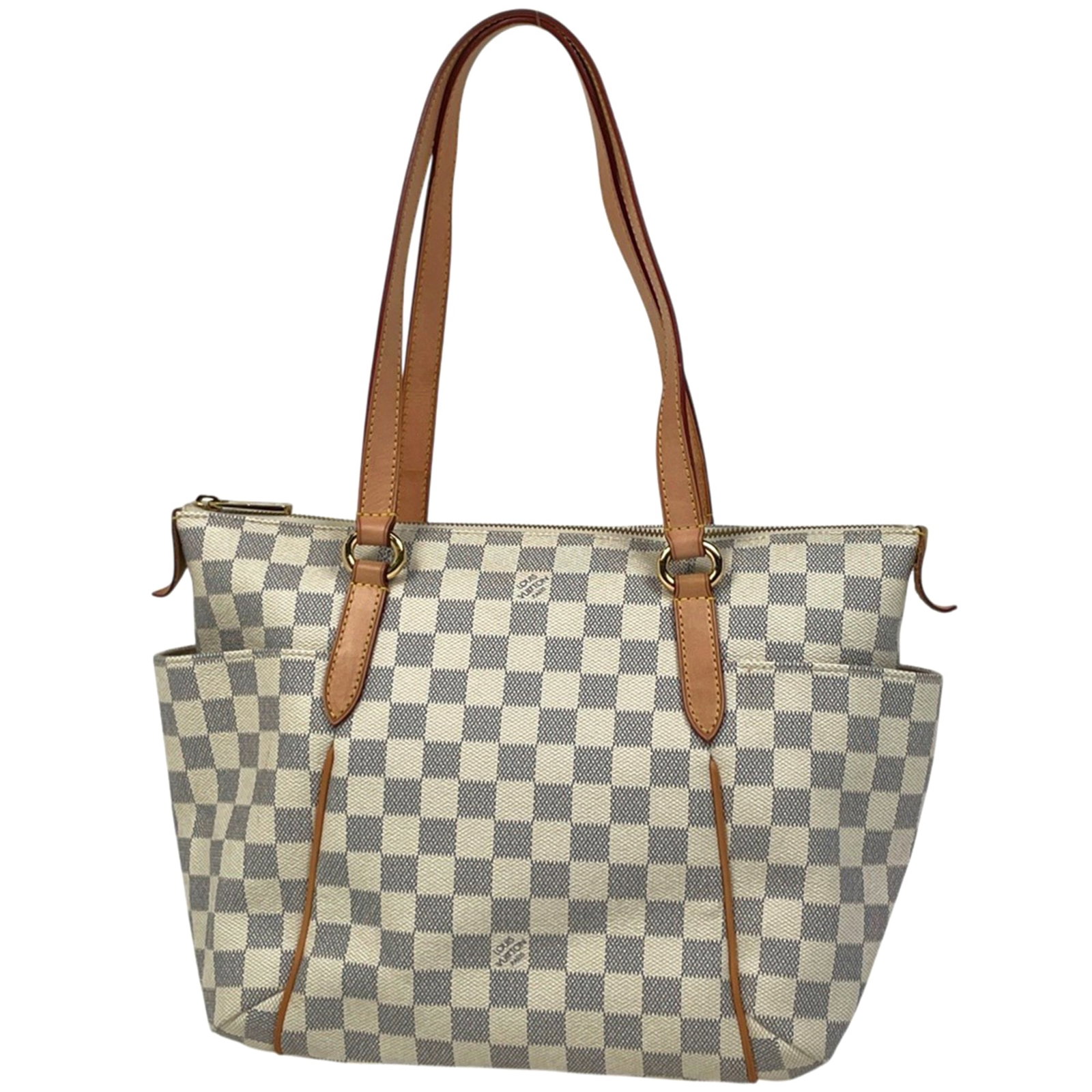 Shoulder Bag Damier Azur by Louis Vuitton: Shoulder Bag Damier Azur by Louis Vuitton Damier Azur by Louis Vuitton - A Timeless White Tote. This iconic shoulder bag features the classic Damier Azur pattern, a signature design element of the