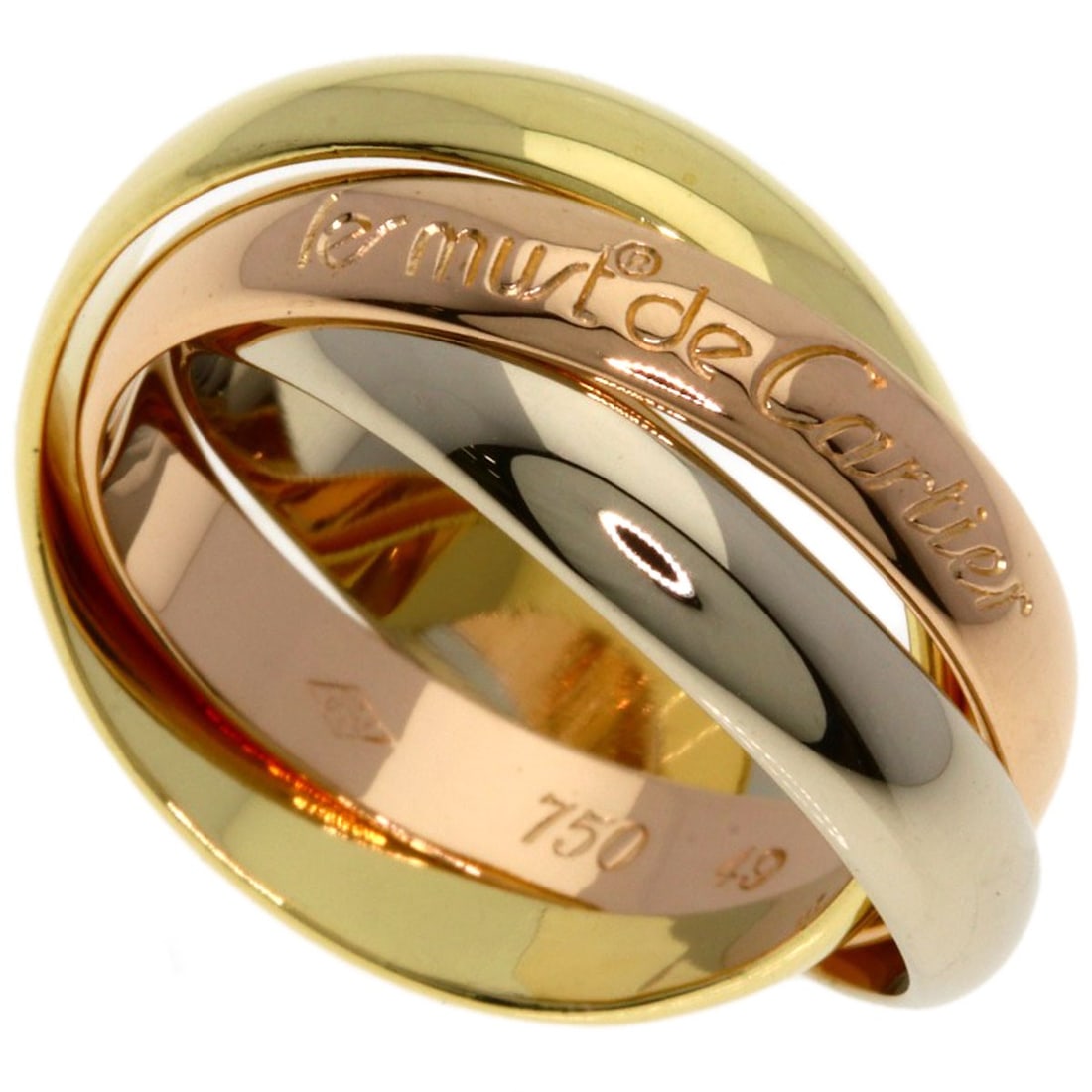 Cartier Trinity #49 Ring K18 Yellow Gold K18 White Gold: Cartier Trinity #49 Ring K18 Yellow Gold K18 White Gold Cartier Trinity #49 Ring is a K18 Yellow Gold and K18 White Gold masterpiece. This stunning ring features a signature and bears the mark of the 