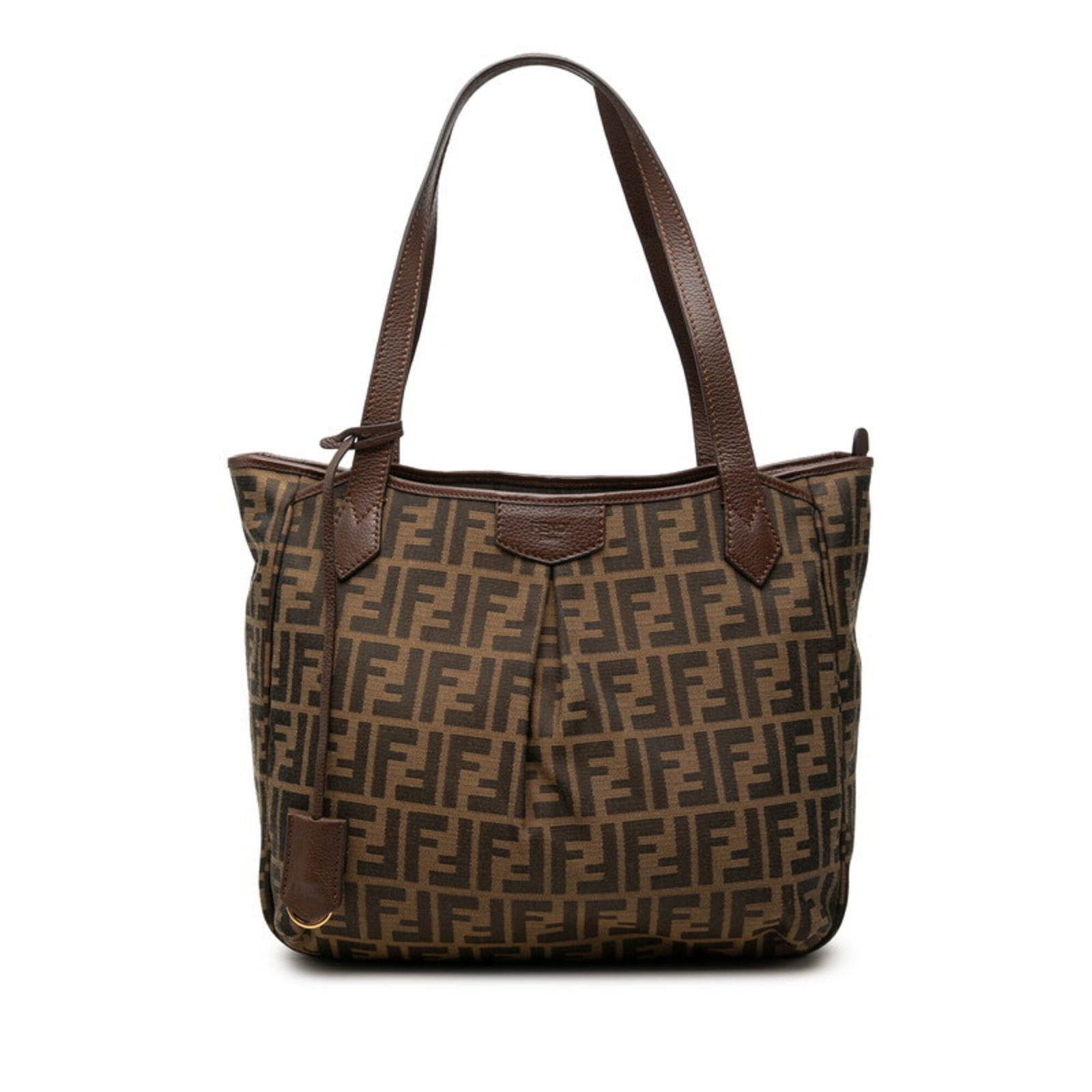 Canvas Leather Fendi Tote Bag Shoulder Bag: Canvas Leather Fendi Tote Bag Shoulder Bag Canvas Leather Fendi Zucca Tote Bag - Brown, 28cm x 33cm x 12cm. This canvas leather shoulder bag features a classic Fendi design with a zipper closure and