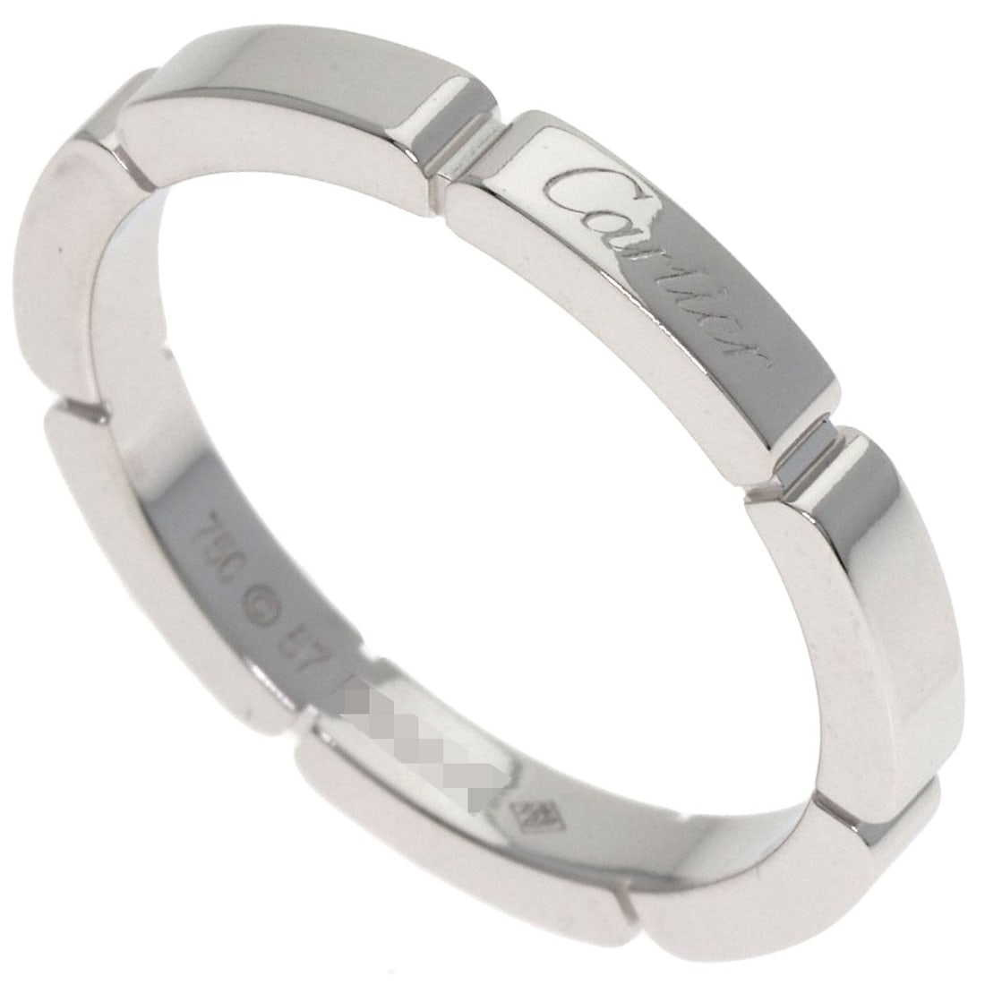 White Gold K18 Cartier Mayon Panthere #57 Ring: White Gold K18 Cartier Mayon Panthere #57 Ring K18 White Gold Cartier Mayon Panthere #57 Ring is a striking silver metal ring featuring a Cartier design. This ring showcases the purity of K18 gold, a