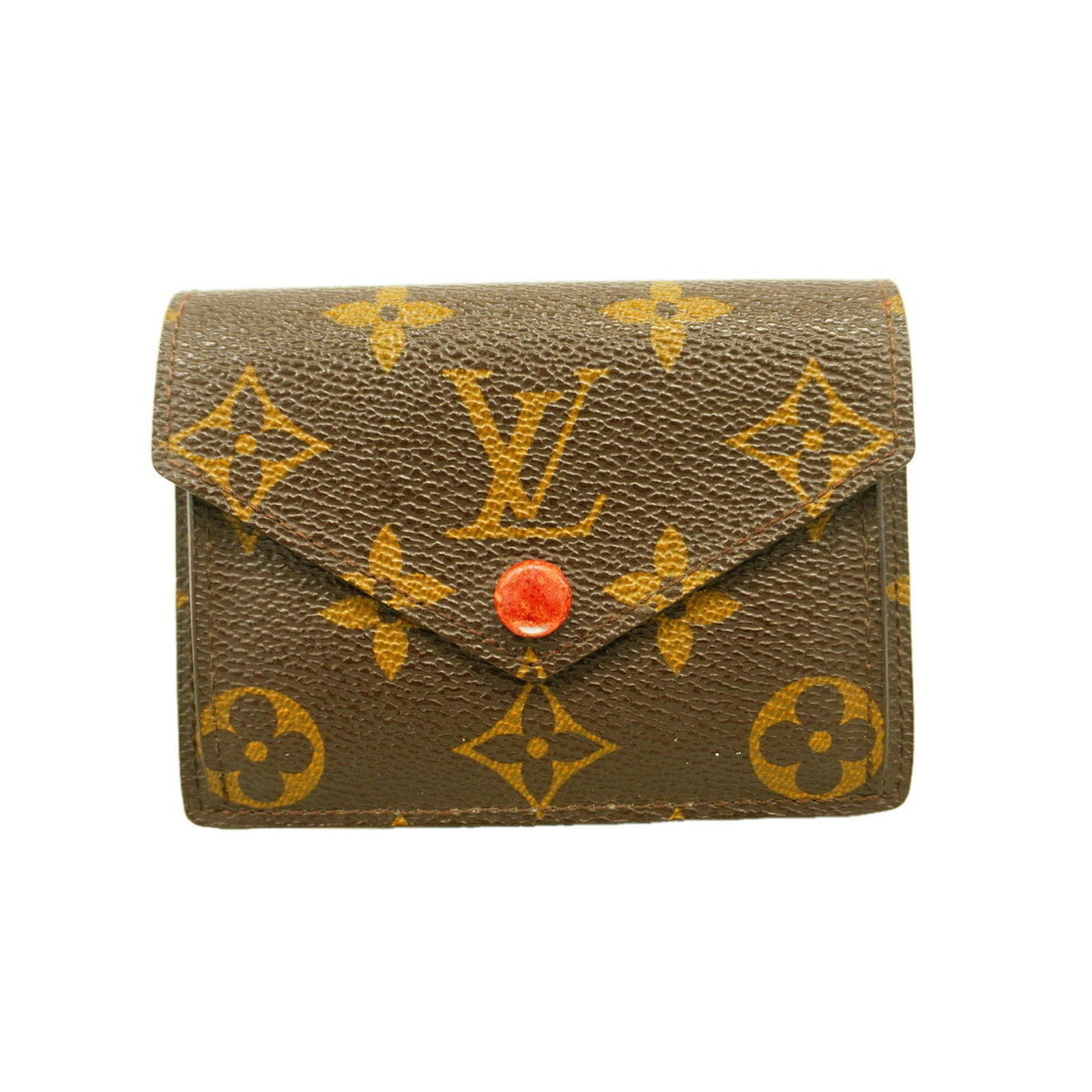 Louis Vuitton Wallet (Bi-Fold): Louis Vuitton Wallet (Bi-Fold) Brown and Rouge bi-fold wallet from Louis Vuitton, featuring a classic design with a signature. This stylish accessory measures 8cm x 10.5cm x 2.5cm and is made of