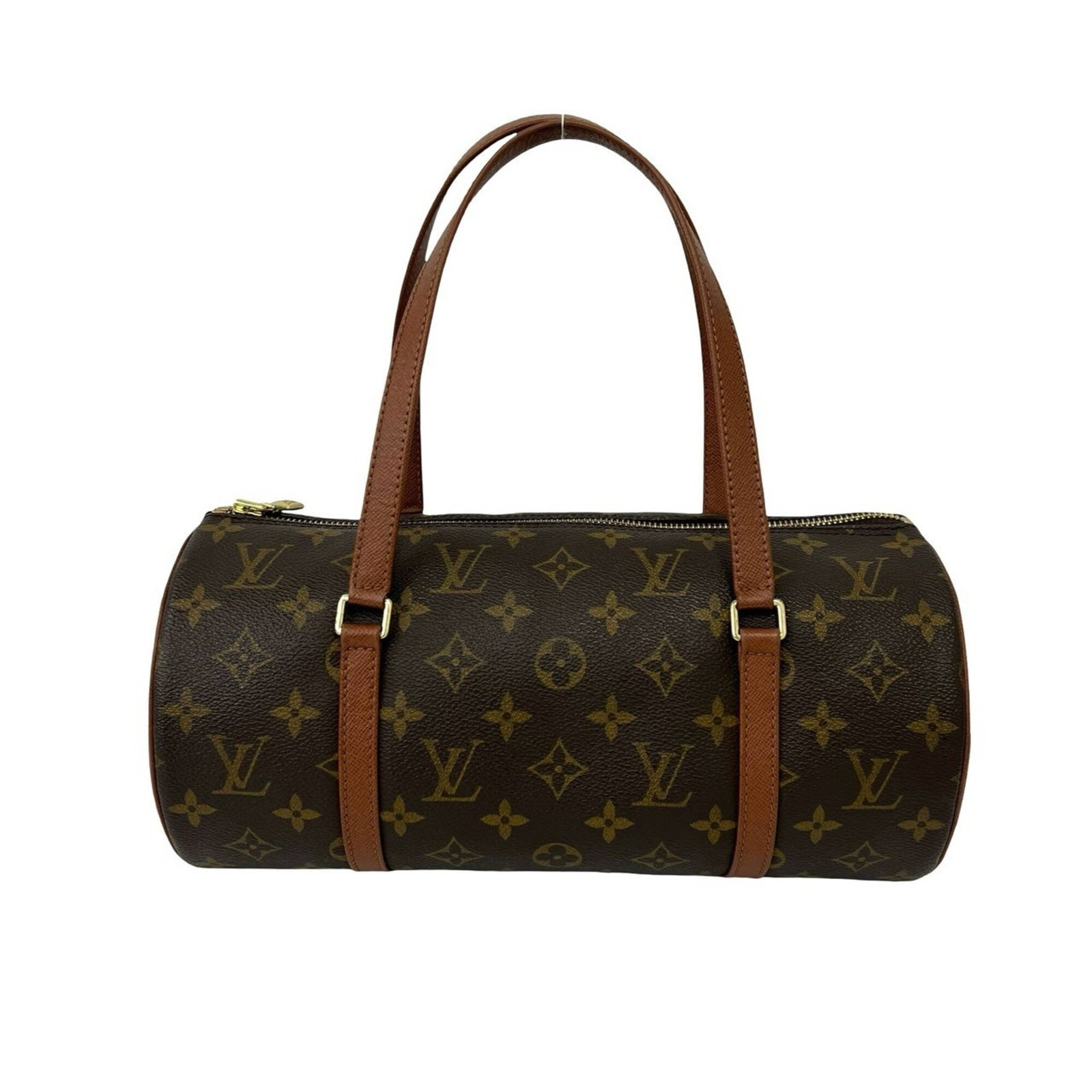 Handbag Leather Louis Vuitton Pvc: Handbag Leather Louis Vuitton Pvc Brown Louis Vuitton Pvc Handbag with Classic Design. Made from high-quality leather and PVC, this iconic handbag boasts a timeless design that exudes luxury and