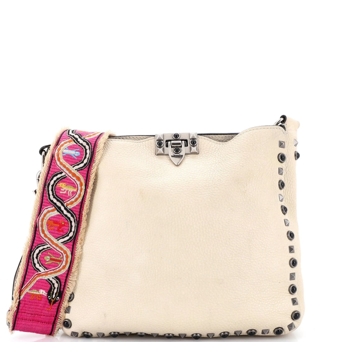 Garavani Valentino Rockstud Flip Rolling Leather Messenger Bag (1 of 7)