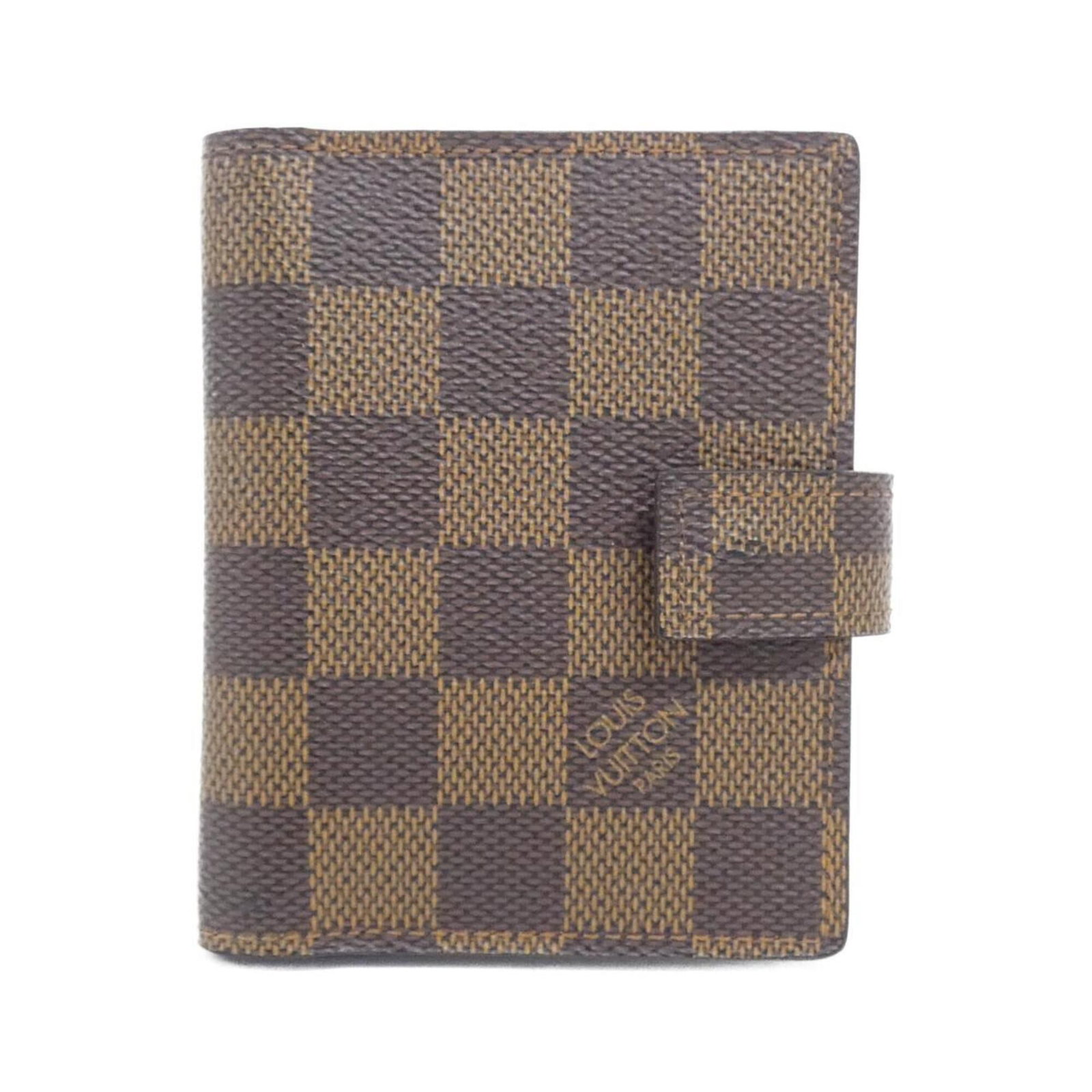 Vuitton Damier Agenda Organizer Mini Louis: Vuitton Damier Agenda Organizer Mini Louis This Louis Vuitton Damier Agenda Organizer Mini Louis features a classic design with a signature Damier pattern, presented in Ebene coated canvas. The compac