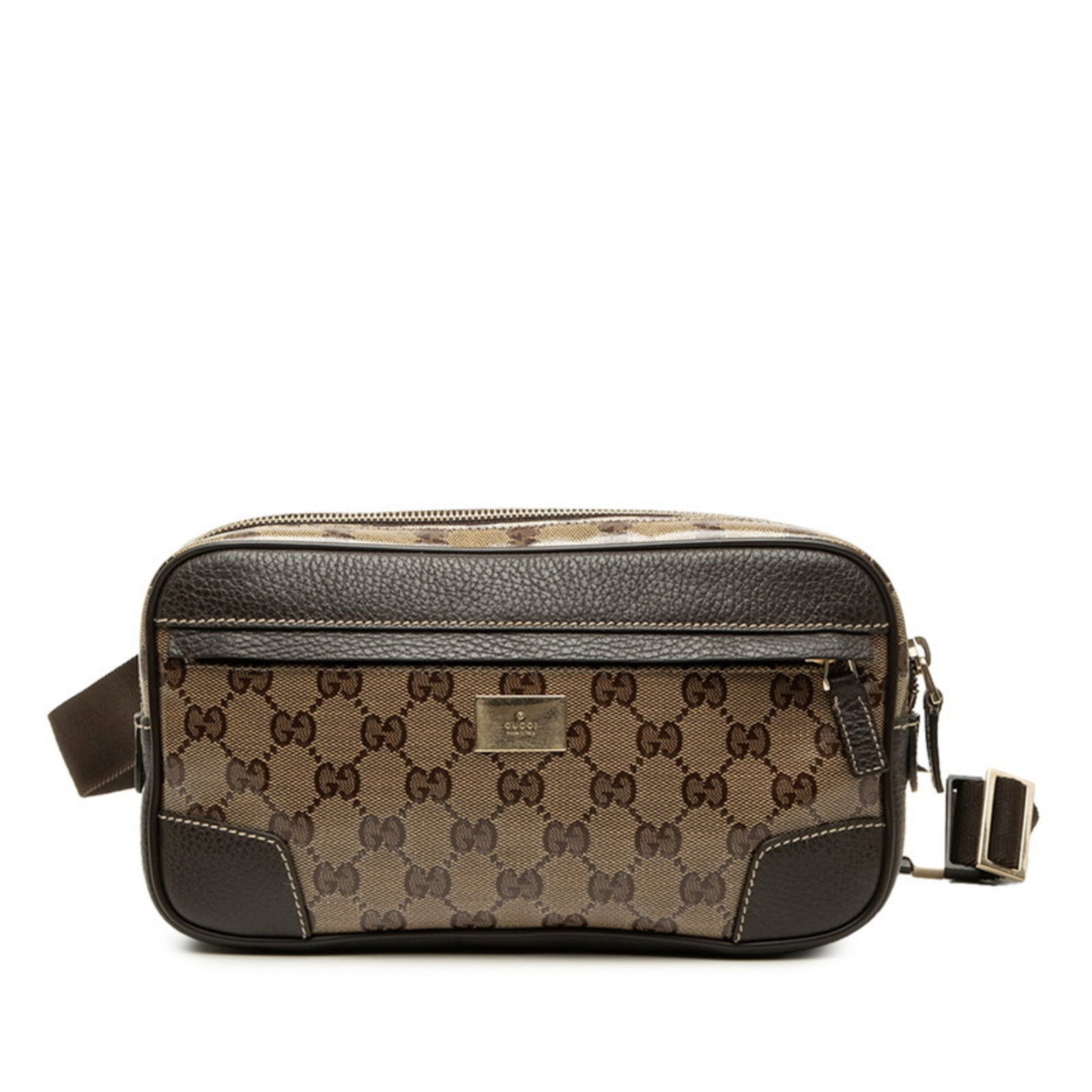 Pvc Leather Sling Bag Gucci: Pvc Leather Sling Bag Gucci PVC leather sling bag with a mix of materials, featuring a beige and brown color combination. The bag measures 13.5cm x 24.5cm x 4cm and has a signature. Item Specifics: Br
