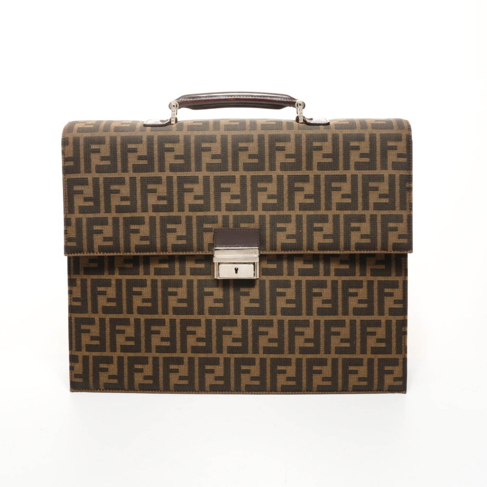 Canvas Briefcase Handbag Fendi: Canvas Briefcase Handbag Fendi Canvas Briefcase Handbag Fendi - A stylish and functional handbag with a canvas material, measuring 30cm x 38cm x 4cm, perfect for everyday use. The brown color and clas