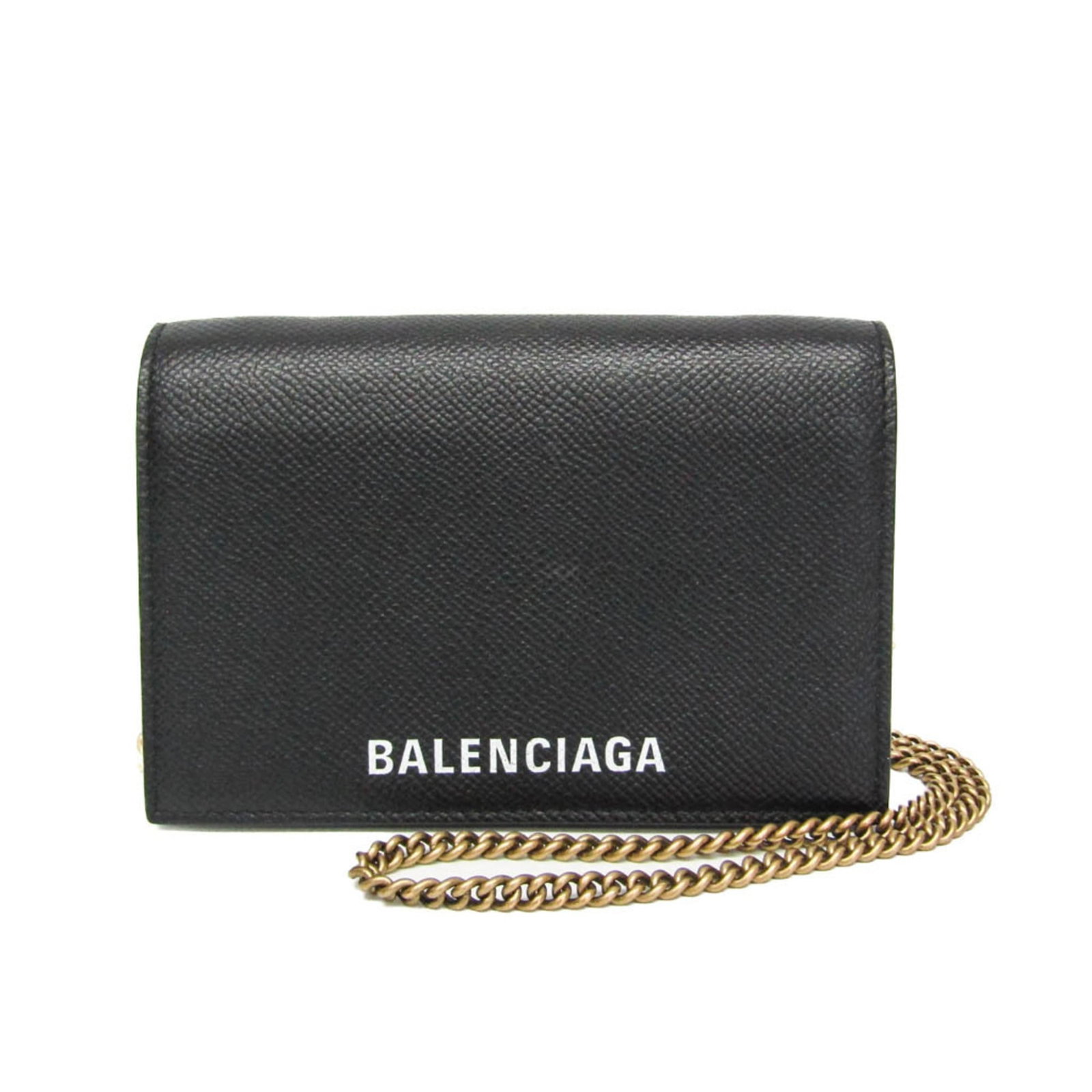 Chain Leather Wallet Shoulder: Chain Leather Wallet Shoulder Chain Leather Wallet Shoulder in Black. This sleek and modern shoulder wallet boasts a chain strap and snap fastener closure, perfect for adding a touch of edgy