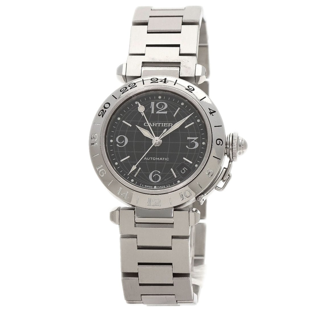 Cartier Pasha C Meridian Watches W31079M7 Stainless Steel/ Stainless: Cartier Pasha C Meridian Watches W31079M7 Stainless Steel/ Stainless Stainless steel and silver accents come together in the Cartier Pasha C Meridian Watch, a sleek and sophisticated timepiece with a