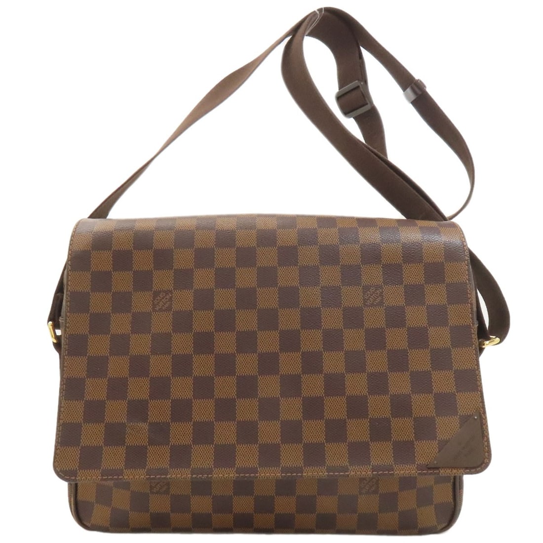Louis Vuitton Damier Canvas N41148 Shelton Shoulder Bag: Louis Vuitton Damier Canvas N41148 Shelton Shoulder Bag Brown Damier canvas exterior, a classic design element of the iconic Louis Vuitton style, makes this Shelton Shoulder Bag a timeless choice.