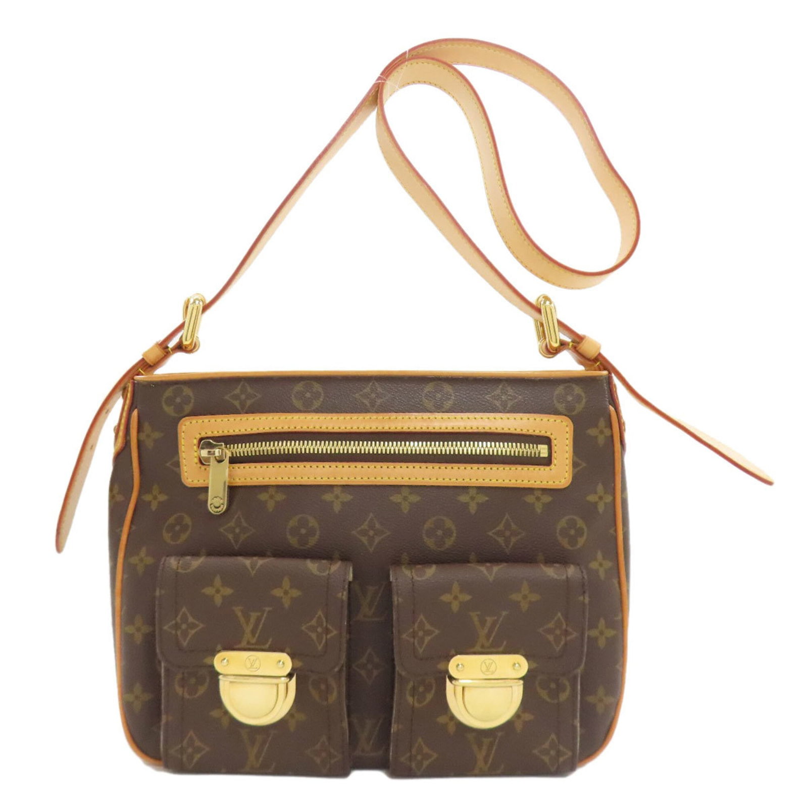Monogram Canvas Louis Vuitton Shoulder Bag: Monogram Canvas Louis Vuitton Shoulder Bag Monogram Canvas Louis Vuitton Shoulder Bag - A classic design with a timeless touch, this brown monogram canvas shoulder bag features the iconic Louis