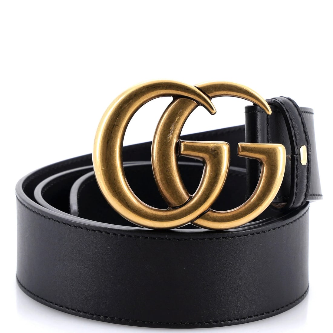 Gucci GG Marmont Leather Belt Wide: Gucci GG Marmont Leather Belt Wide Black Gucci GG Marmont Leather Belt features a wide design with a 34" length and 1.5" width. The belt's exterior is made of high-quality leather, while the interior 