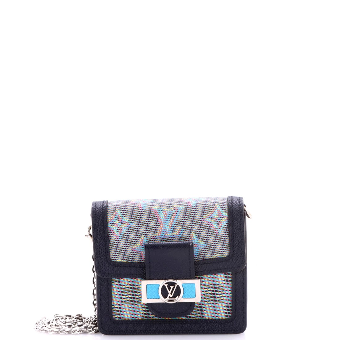 Dauphine Bumbag Canvas Pop LV Monogram Damier BB: Dauphine Bumbag Canvas Pop LV Monogram Damier BB Black Dauphine Bumbag Canvas Pop LV Monogram Damier BB features a canvas coated exterior with a neutral microfiber interior and silver hardware. The ba