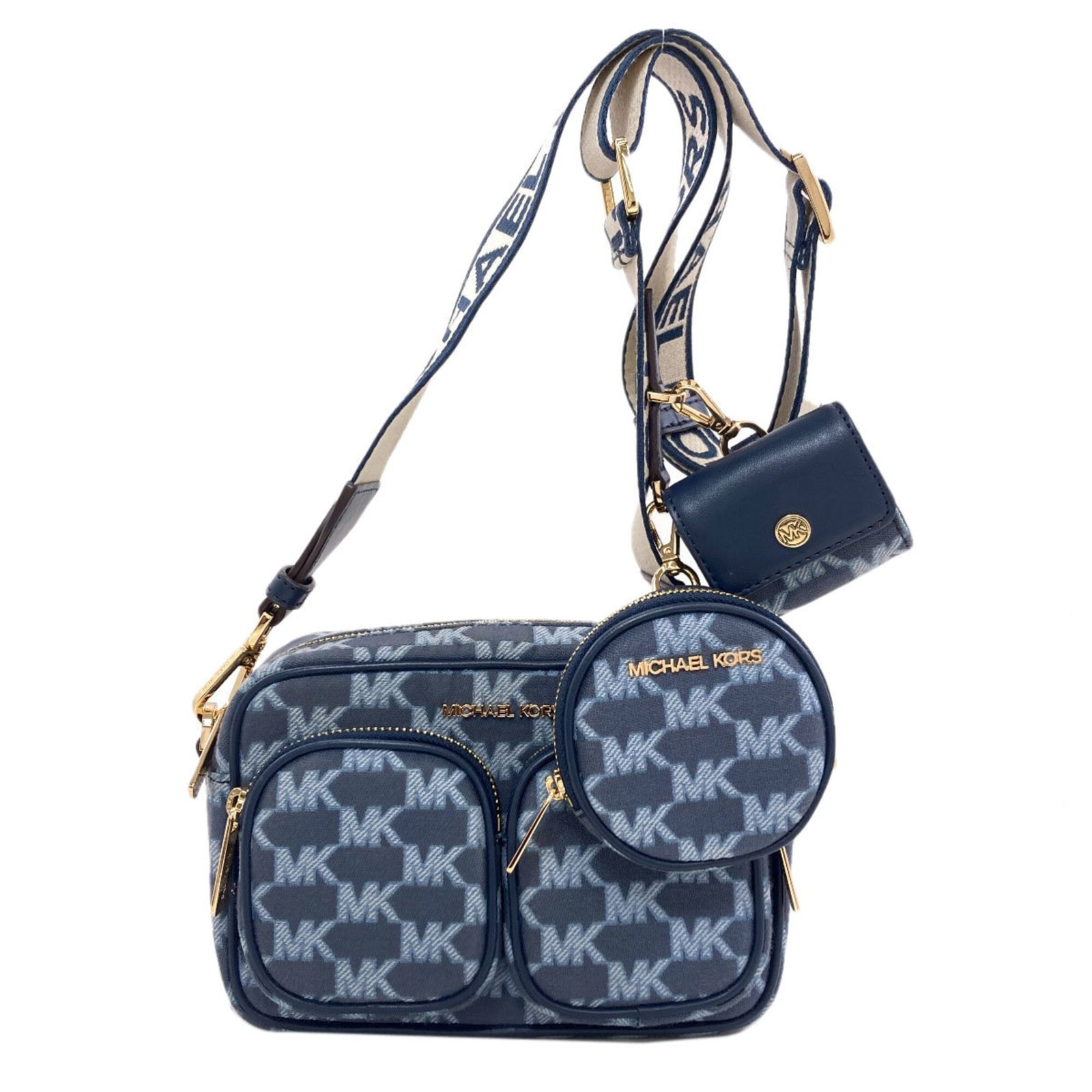 Canvas Michael Kors Bag Shoulder Pouch: Canvas Michael Kors Bag Shoulder Pouch Canvas Michael Kors Bag Shoulder Pouch - A stylish and compact shoulder bag made from high-quality canvas, featuring a signature blue hue that adds a touch of