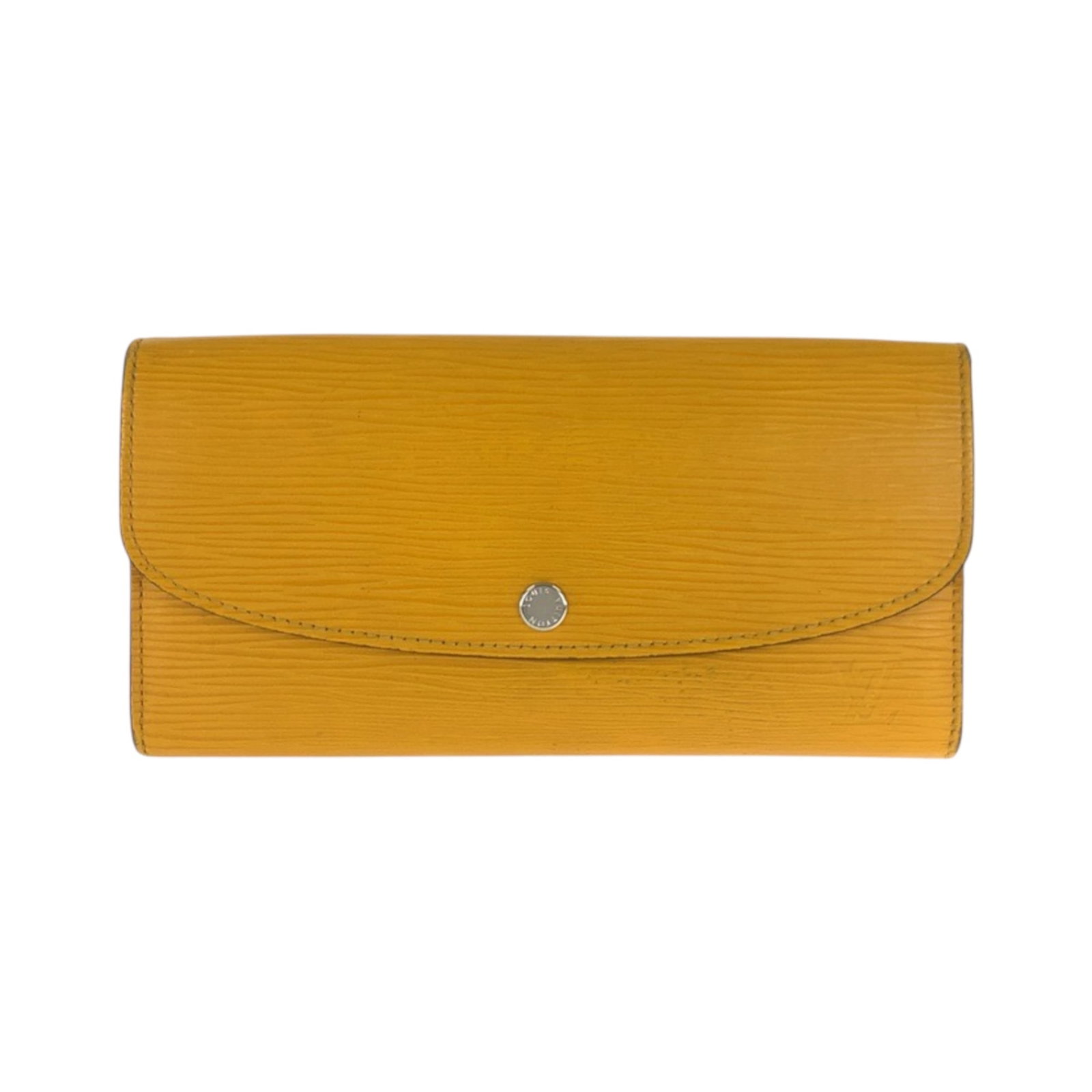 Louis Vuitton Long Wallet (Bi-Fold) Epi Leather: Louis Vuitton Long Wallet (Bi-Fold) Epi Leather Epi leather construction gives this Louis Vuitton bi-fold wallet a sleek, modern look. With its signature yellow color and compact size, it's perfect