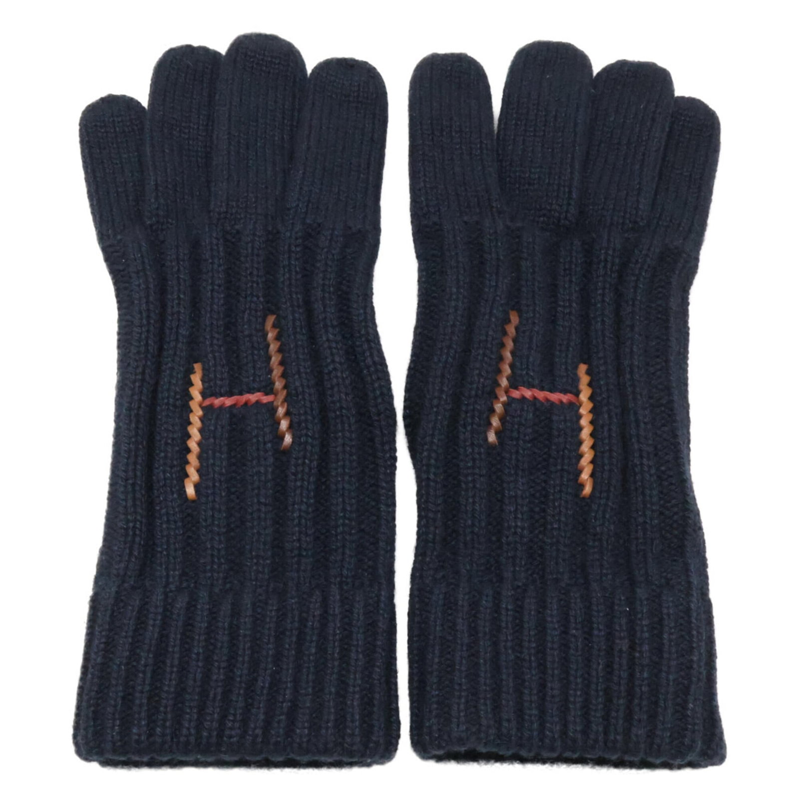 Cashmere Gloves Warm Hermes: Cashmere Gloves Warm Hermes Cashmere gloves from Hermes, made from the finest cashmere material, are a luxurious accessory for cold weather. With a navy color and a total length of 26.5cm, these glove