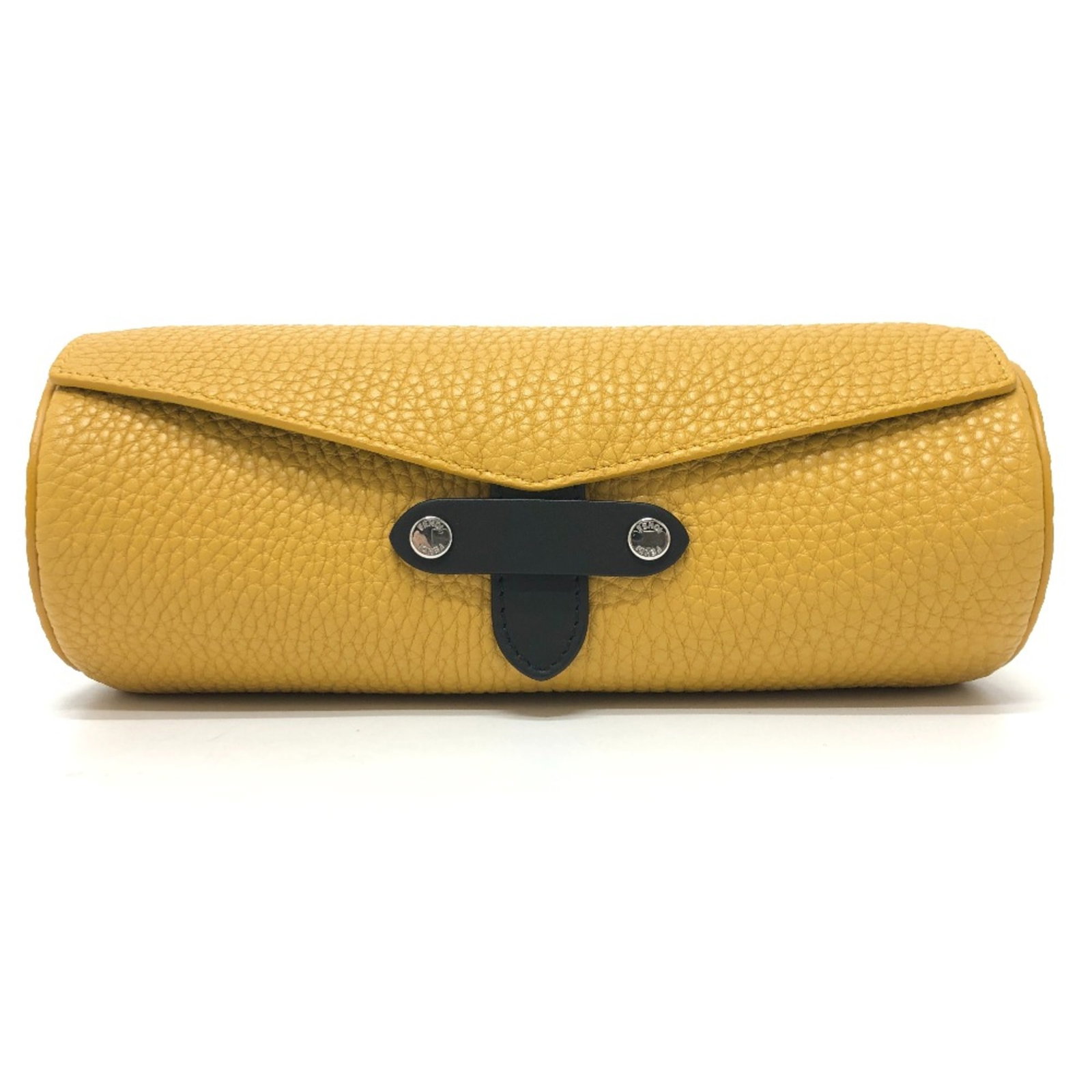 Leather Fendi Other: Leather Fendi Other Item Specifics: Brand: Fendi Model: 7AS073 Type: Other Material: Leather Color: Yellow Gender: Women Size: W21cmxH7.5cmxD9cm/W8.3xH3.0xD3.5inch The inner cylinder part is removable
