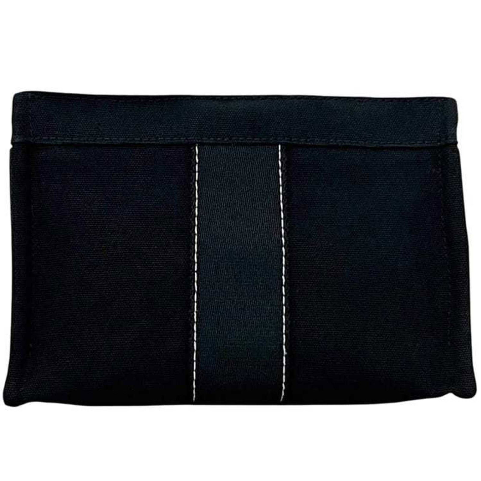Cotton Pouch Hermes: Cotton Pouch Hermes Cotton pouch from the iconic French fashion brand Hermes, featuring a sleek black design. Made from high-quality cotton, this compact pouch measures 13cm x 19cm x 5.5cm, perfect fo
