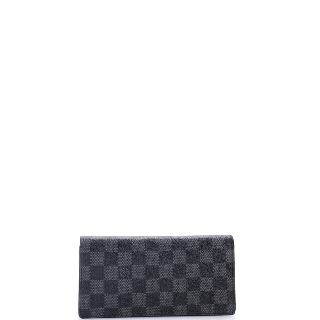Louis Vuitton Brazza Damier Graphite: Louis Vuitton Brazza Damier Graphite Black canvas coated Louis Vuitton Brazza Damier Graphite wallet with silver hardware, featuring a classic design and durable construction. Measuring 7.5" in height