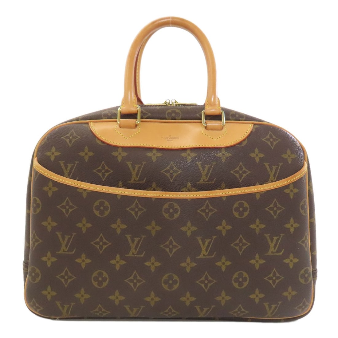 Vuitton Louis M47270 Monogram Canvas Handbag Deauville: Vuitton Louis M47270 Monogram Canvas Handbag Deauville Vuitton's iconic Louis M47270 Monogram Canvas Handbag is a timeless classic, boasting a rich brown exterior made from high-quality monogram