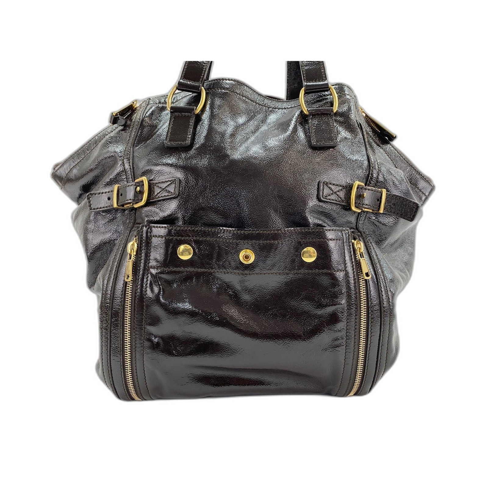 Saint Laurent Yves Shoulder Bag: Saint Laurent Yves Shoulder Bag Brown Saint Laurent Yves Shoulder Bag, 32cm x 43cm x 20cm, a classic design with clean lines and timeless elegance, perfect for everyday use. The bag's structured