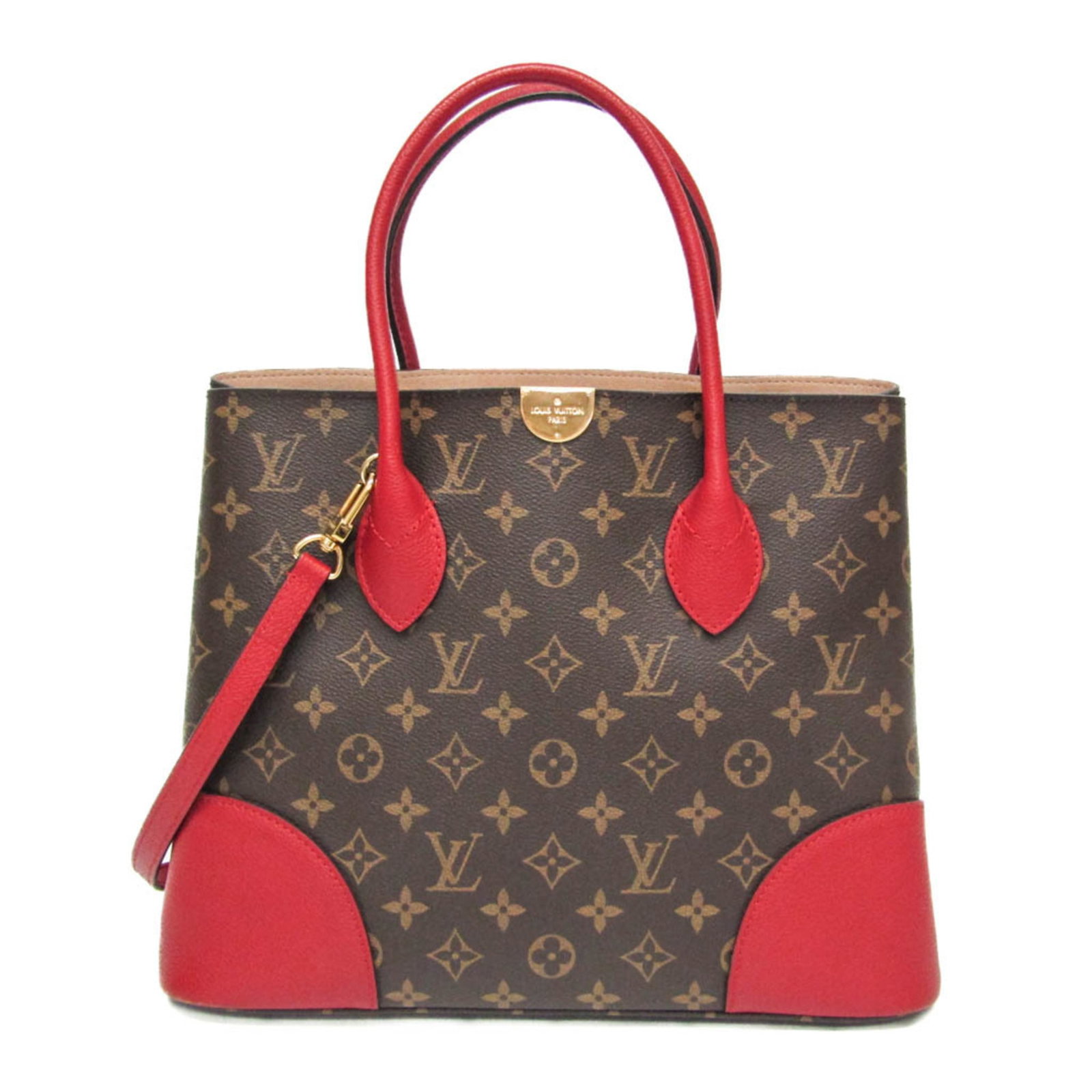 Monogram Leather Shoulder Bag Handbag Louis Vuitton: Monogram Leather Shoulder Bag Handbag Louis Vuitton Monogram Leather Shoulder Bag Handbag Louis Vuitton. This iconic Louis Vuitton handbag features the classic Monogram pattern in red, gold hardware, 
