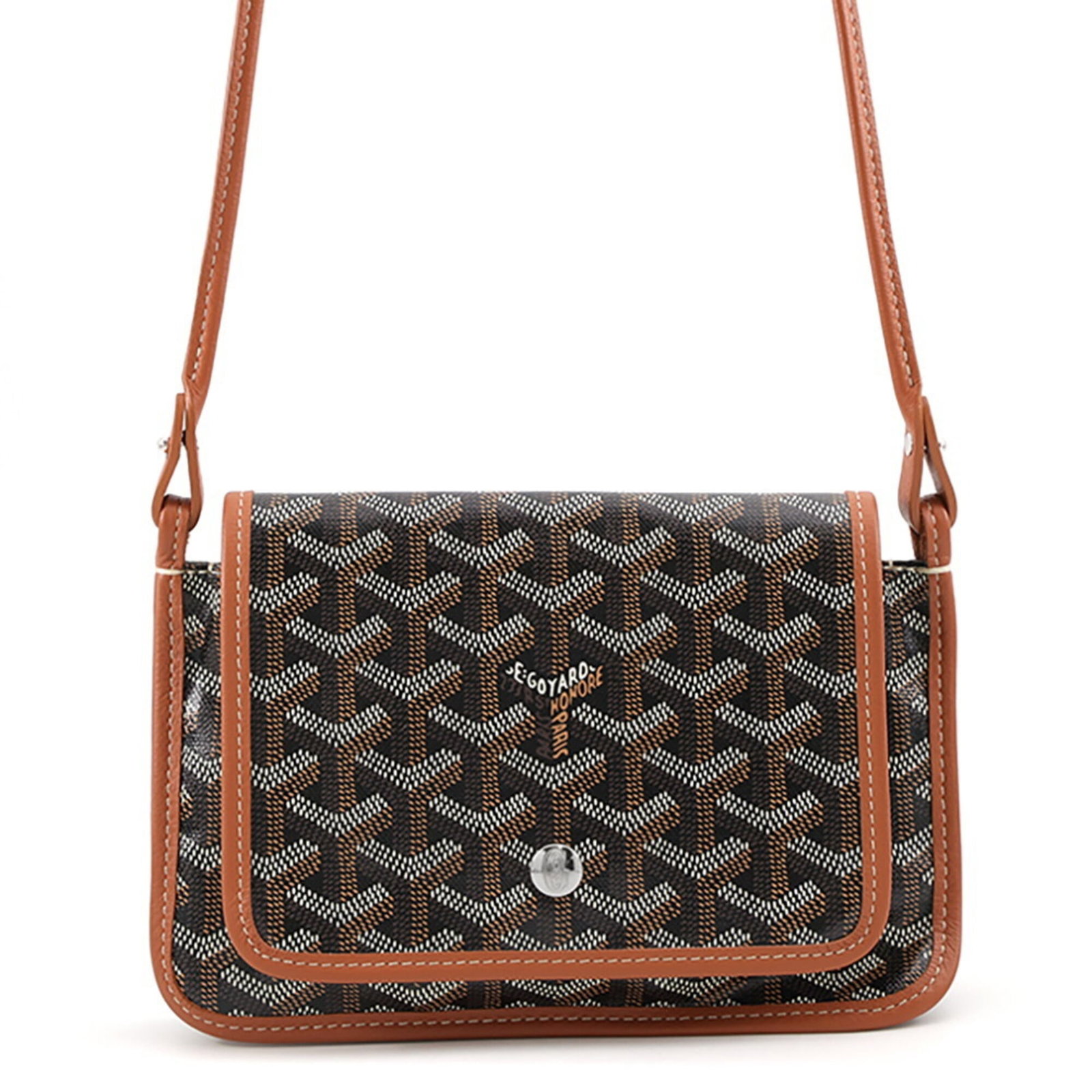 Pochette Leather Handbag Goyard Shoulder Pvc: Pochette Leather Handbag Goyard Shoulder Pvc Pochette Leather Handbag Goyard Shoulder Pvc features a sleek design with a combination of PVC and leather materials, available in black with silver hardwa