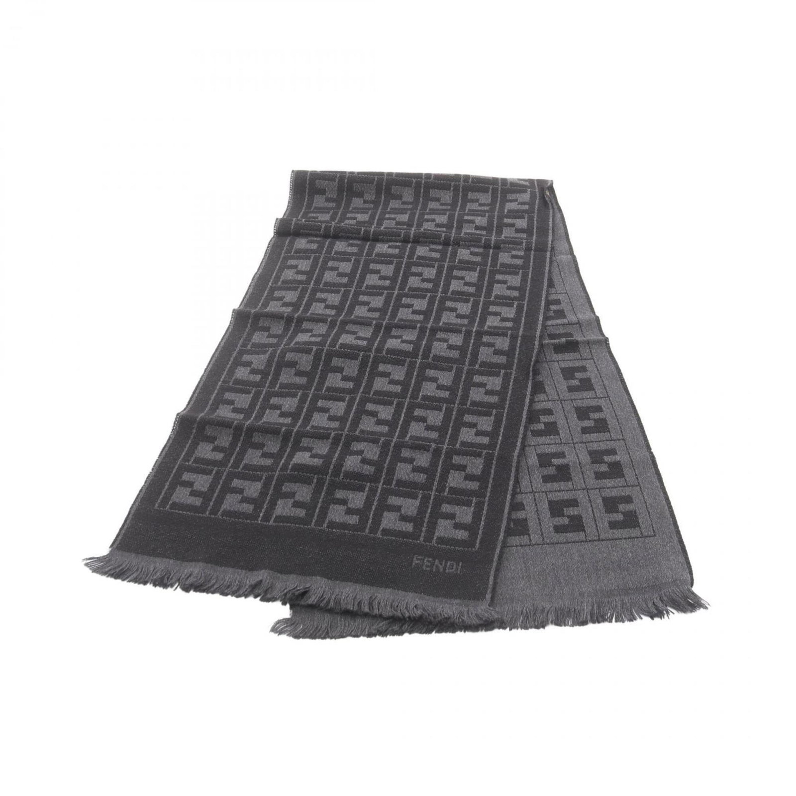 Stole wool: Stole wool Stole wool from Fendi, a luxury fashion brand, is a unique piece measuring 1.56m x 36cm in size. Made from high-quality wool material, it showcases a sleek black and gray color combination.