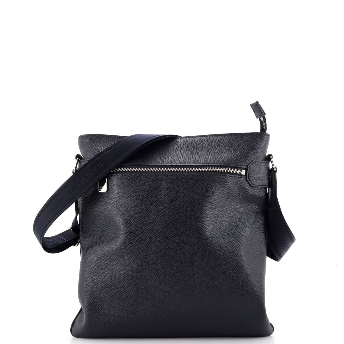 Sasha Taiga Leather Louis Vuitton Handbag: Sasha Taiga Leather Louis Vuitton Handbag Navy blue leather exterior with heavy edge wear, scuffs, stains, and minor creases, this Louis Vuitton Sasha Taiga Handbag features a classic messenger style