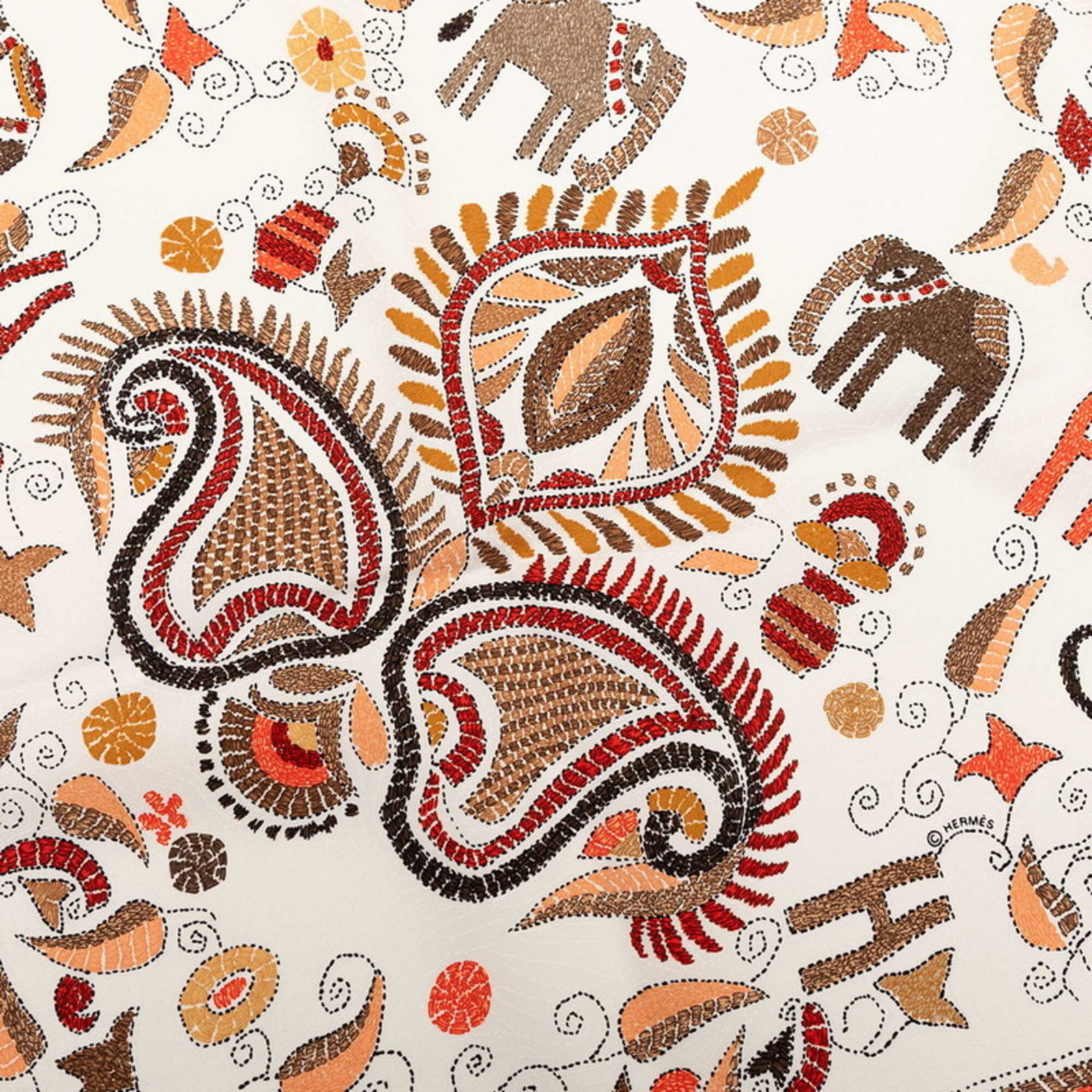 Silk Hermes Scarf - 6