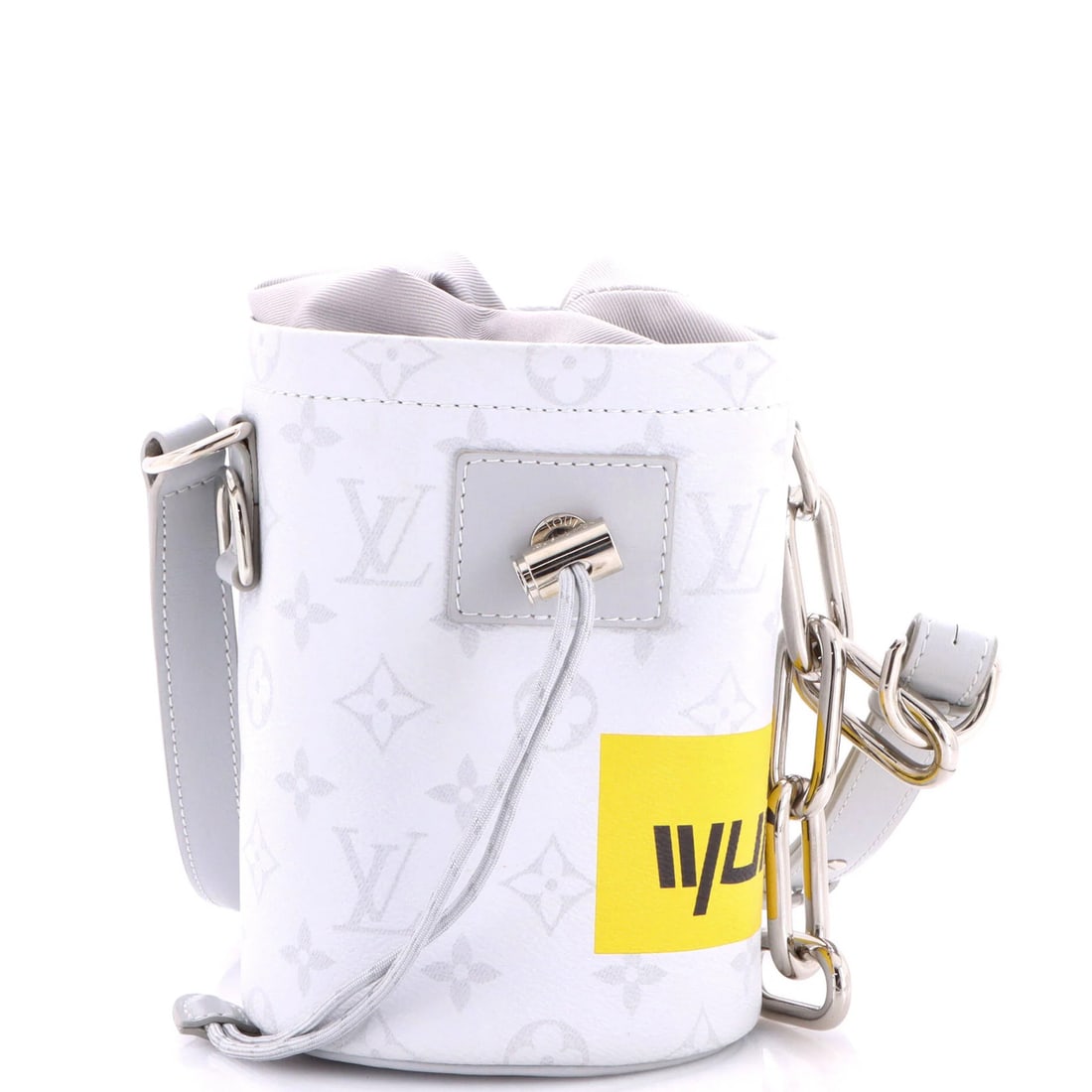 Nano Bag Logo Story Limited Edition Louis Vuitton Chalk Monogram: Nano Bag Logo Story Limited Edition Louis Vuitton Chalk Monogram This Limited Edition Louis Vuitton Chalk Monogram Nano Bag features a striking white canvas exterior with a subtle gray interior,