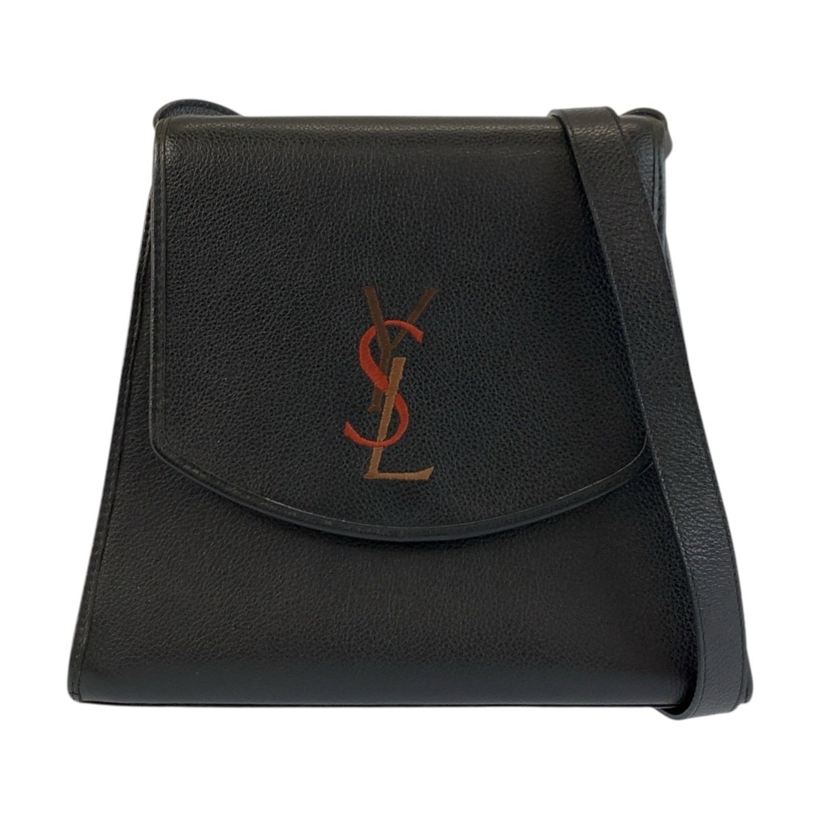 Saint Laurent Leather Shoulder Pochette Bag: Saint Laurent Leather Shoulder Pochette Bag The Saint Laurent Leather Shoulder Pochette Bag is a sleek and sophisticated accessory, crafted from high-quality black leather. Measuring 20cm x 24cm x