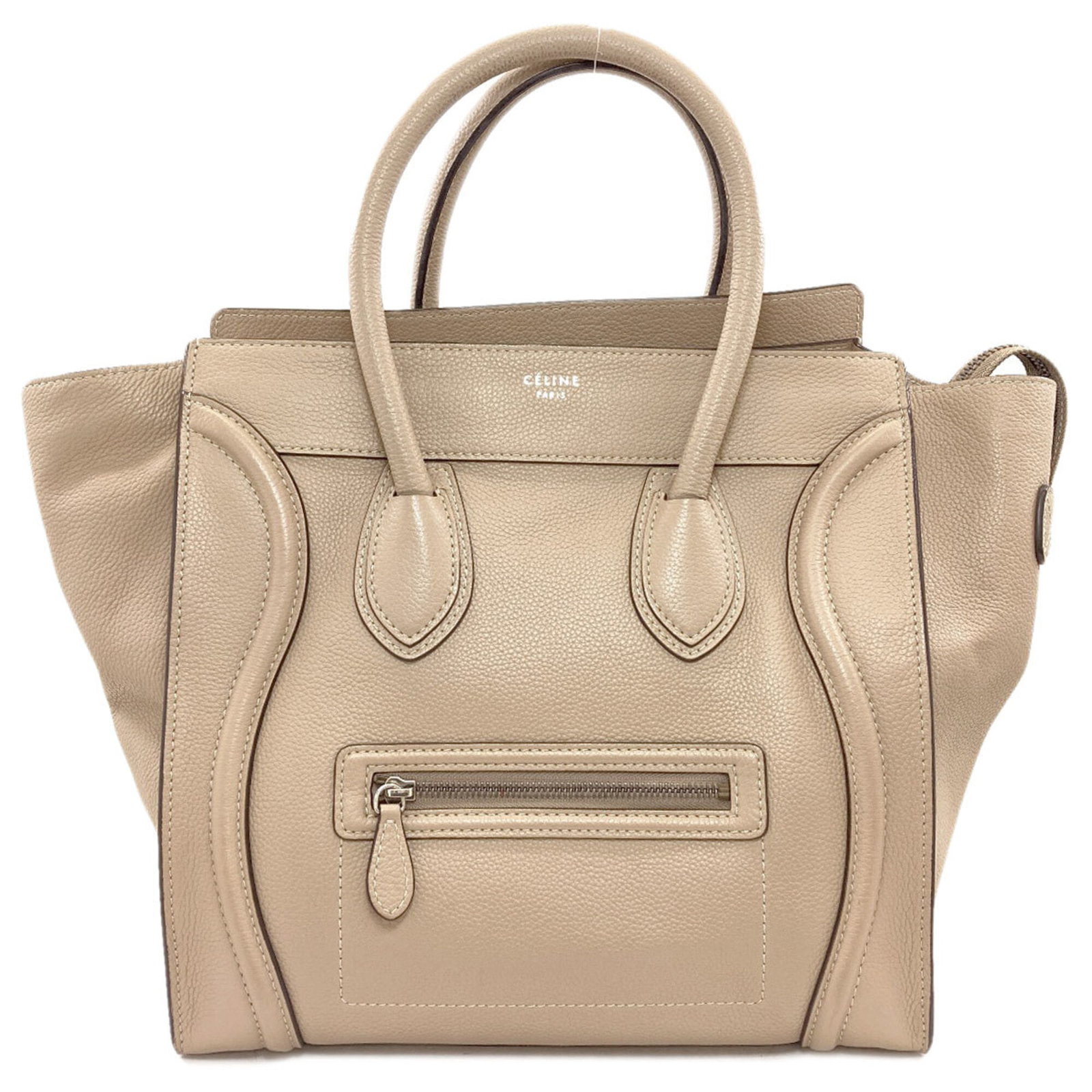 Bag Leather Tote Celine: Bag Leather Tote Celine Calfskin leather construction provides a durable and luxurious feel. This brown Celine tote bag features a classic design with clean lines and a spacious interior. Measuring 30