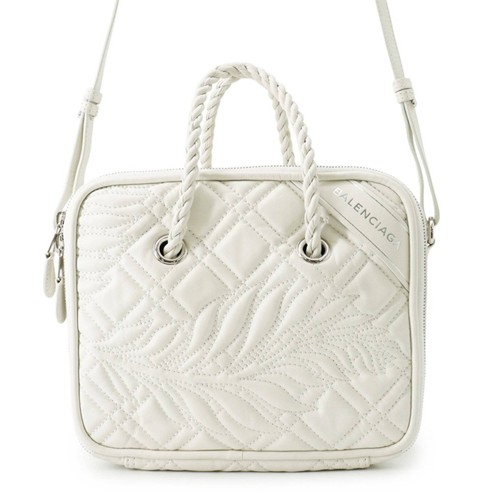 Balenciaga Handbag Shoulder Bag Leather: Balenciaga Handbag Shoulder Bag Leather Item Specifics: Brand: Balenciaga Country of Origin: Italy MPN: 466541 Type: Handbag, Shoulder bag Material: Leather Color: White Hardware Color: Silver