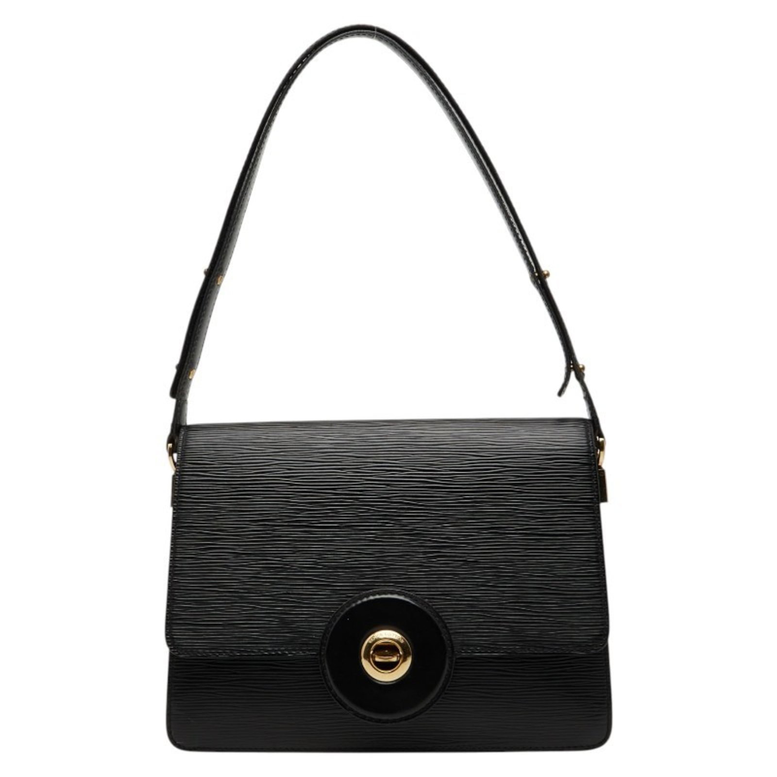 Leather Shoulder Bag Cuir Ombre Louis Vuitton: Leather Shoulder Bag Cuir Ombre Louis Vuitton Black, Noir Cuir Ombre leather shoulder bag from Louis Vuitton, with a sleek 20cm x 26cm x 6cm size. This stylish bag features the iconic Louis Vuitton