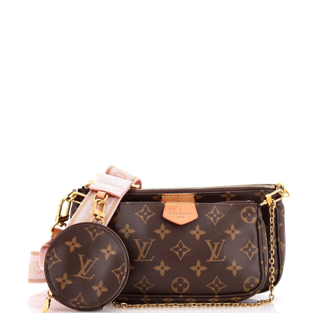 Louis Vuitton Monogram Canvas Pochette Multi Accessoires: Louis Vuitton Monogram Canvas Pochette Multi Accessoires The Louis Vuitton Monogram Canvas Pochette Multi Accessoires is a stylish cross body bag with a rich history. Measuring 10" in handle drop, 5" 