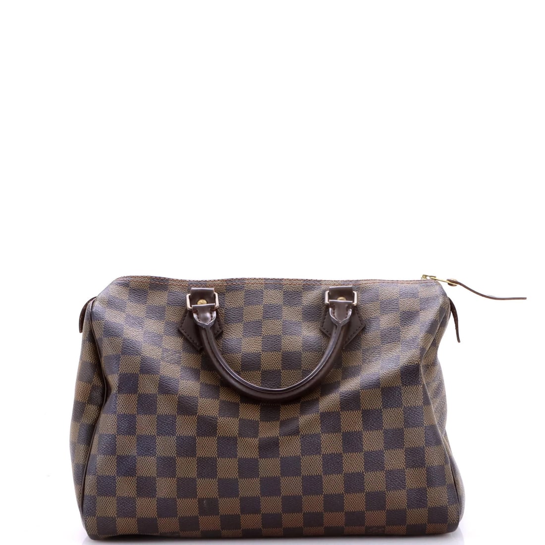 Vuitton Speedy Louis Handbag Damier: Vuitton Speedy Louis Handbag Damier The Louis Vuitton Speedy Louis Handbag Damier 30 features a classic design with a timeless canvas coated exterior in brown, accented by a bold red interior. With