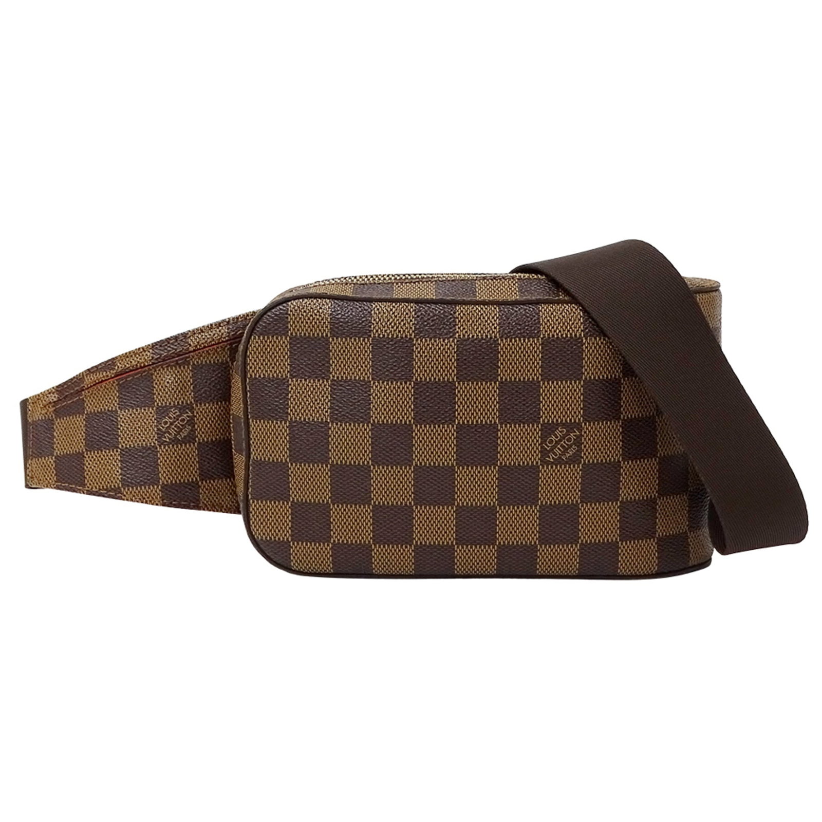 Damier Canvas Handbag Sling Louis Vuitton: Damier Canvas Handbag Sling Louis Vuitton Damier Canvas Handbag Sling in Ebene Color, a classic Louis Vuitton design, features a timeless Damier pattern on high-quality Damier canvas. The sleek and ve