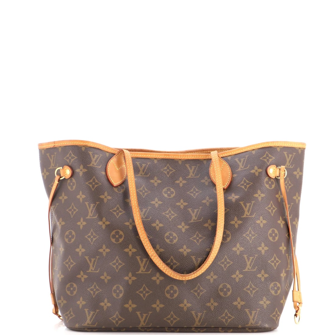 Louis Vuitton Neverfull Tote Monogram Canvas MM: Louis Vuitton Neverfull Tote Monogram Canvas MM Brown Louis Vuitton Neverfull Tote Monogram Canvas MM, featuring a classic design with a canvas coated exterior and neutral interior. The item has a