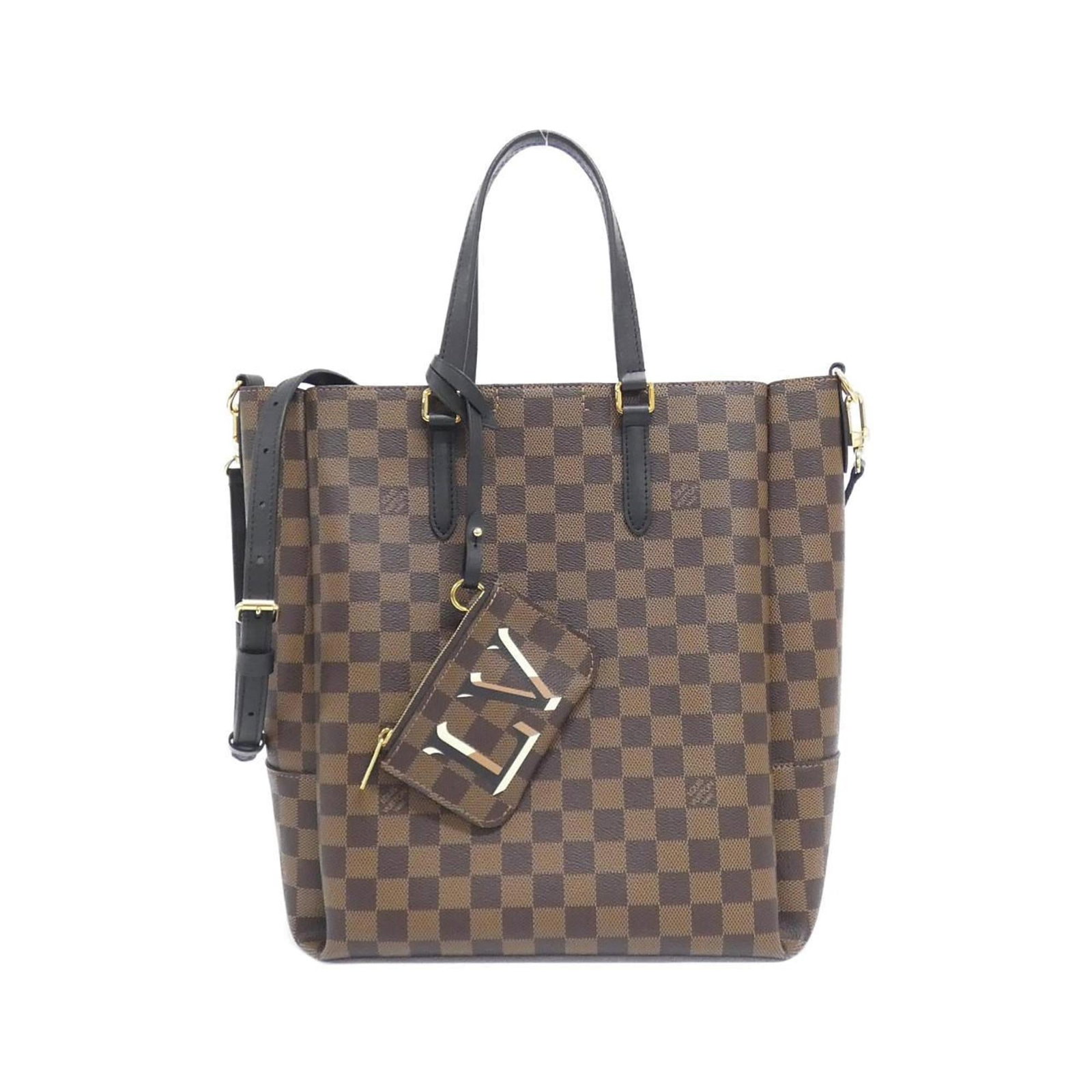 Louis Vuitton Handbag Coated Canvas: Louis Vuitton Handbag Coated Canvas Coated canvas construction provides a durable and stylish finish, while the classic brown color and structured design evoke timeless sophistication. This Louis