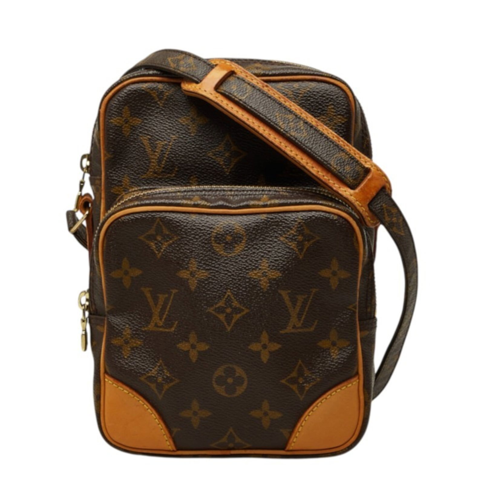 PVC Leather Louis Vuitton Shoulder Bag: PVC Leather Louis Vuitton Shoulder Bag PVC Leather Louis Vuitton Shoulder Bag in Brown, featuring the iconic Monogram pattern, with a unique blend of PVC and Leather materials, and a compact size of