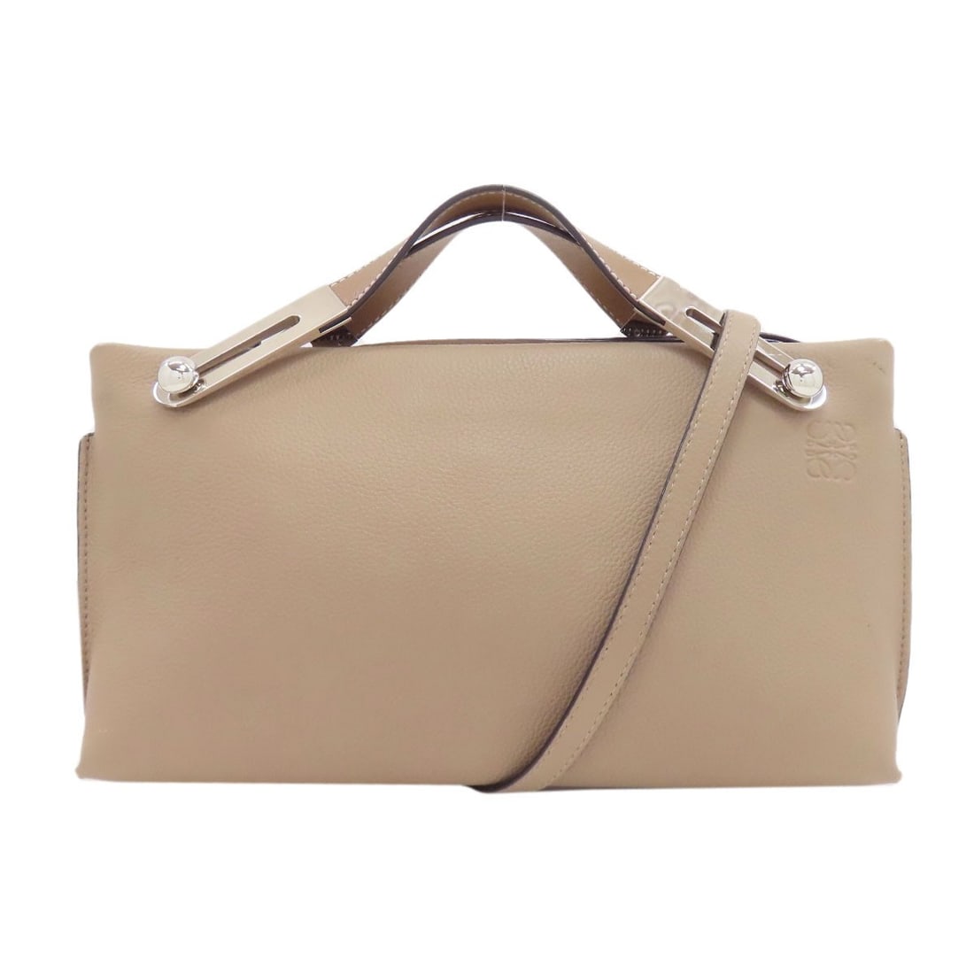 Small leather handbag 2Way Loewe Missy: Small leather handbag 2Way Loewe Missy Small leather handbag with a classic 2Way design, featuring a rich brown exterior made from high-quality leather. The timeless style of this LOEWE handbag is