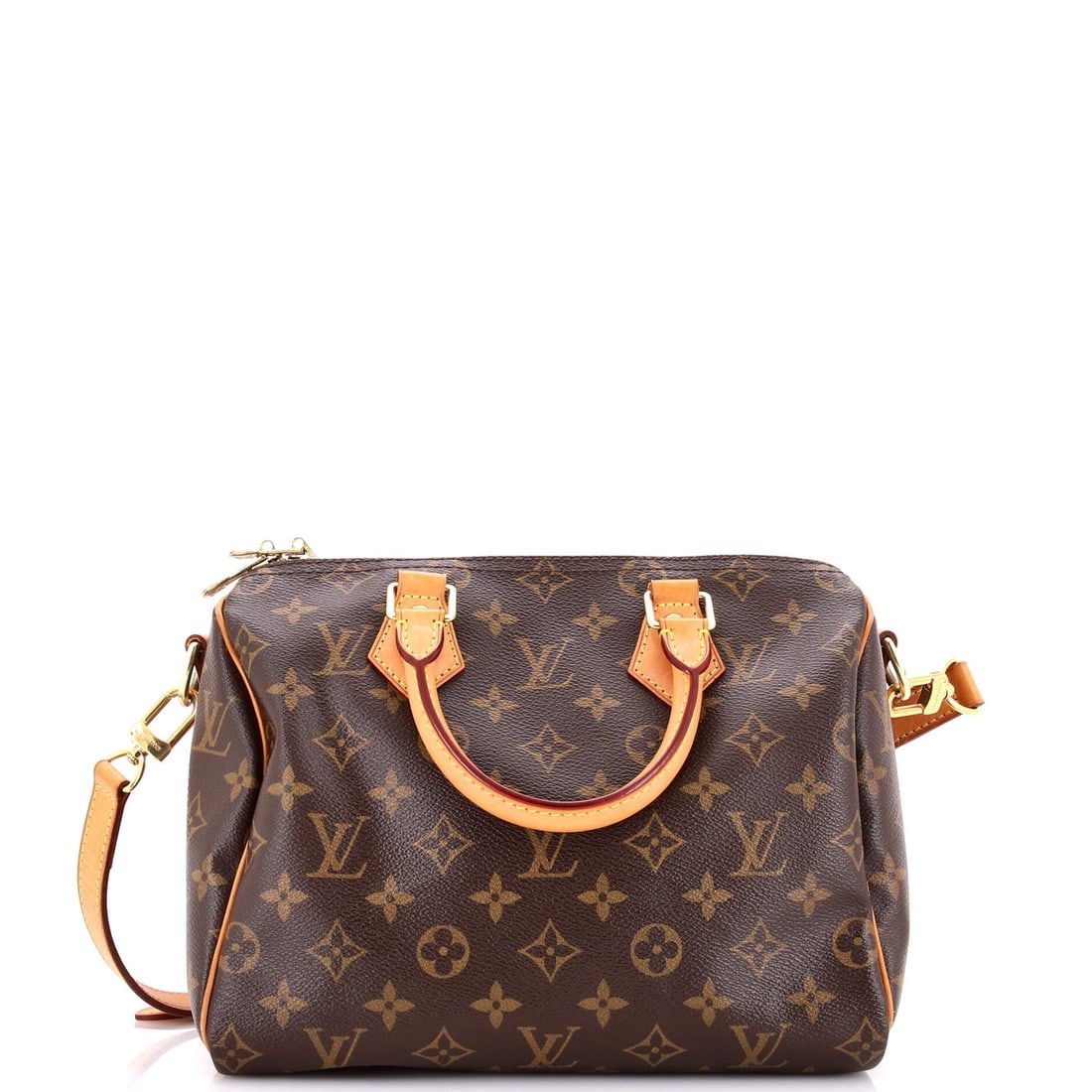 Speedy Bandouliere Bag 25 Monogram Canvas Louis Vuitton: Speedy Bandouliere Bag 25 Monogram Canvas Louis Vuitton Speedy Bandouliere Bag 25 Monogram Canvas Louis Vuitton features a classic design with a brown canvas exterior and gold hardware. The bag