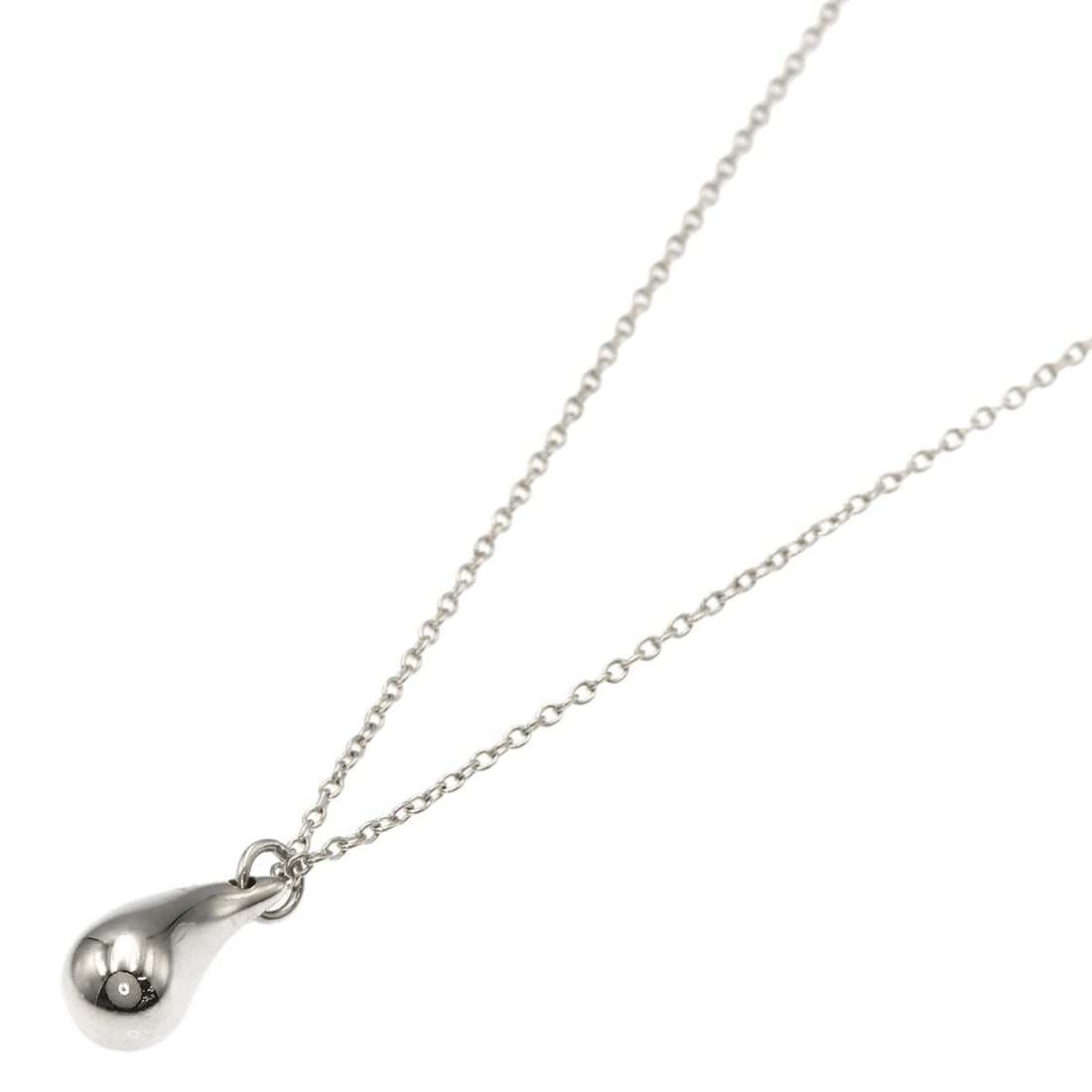 Teardrop Necklace Tiffany Co Silver: Teardrop Necklace Tiffany Co Silver Tiffany & Co. silver teardrop necklace is a striking piece, featuring a sleek design with a silver finish. The necklace measures 18.1 inches in length, making it a